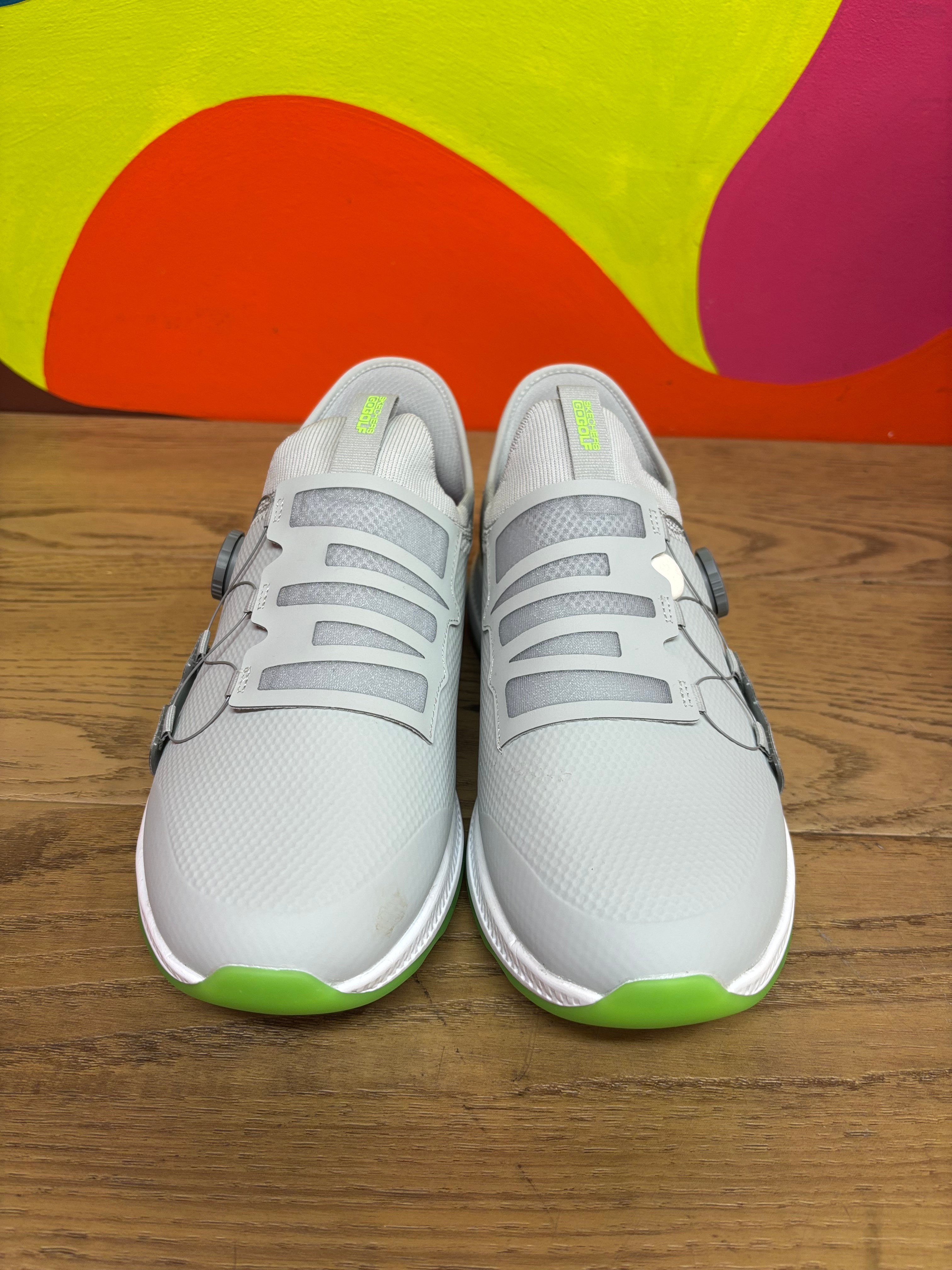Skechers GO GOLF Elite 5 Slip 'In Golf Shoes Grey/Lime - Size Men's 9