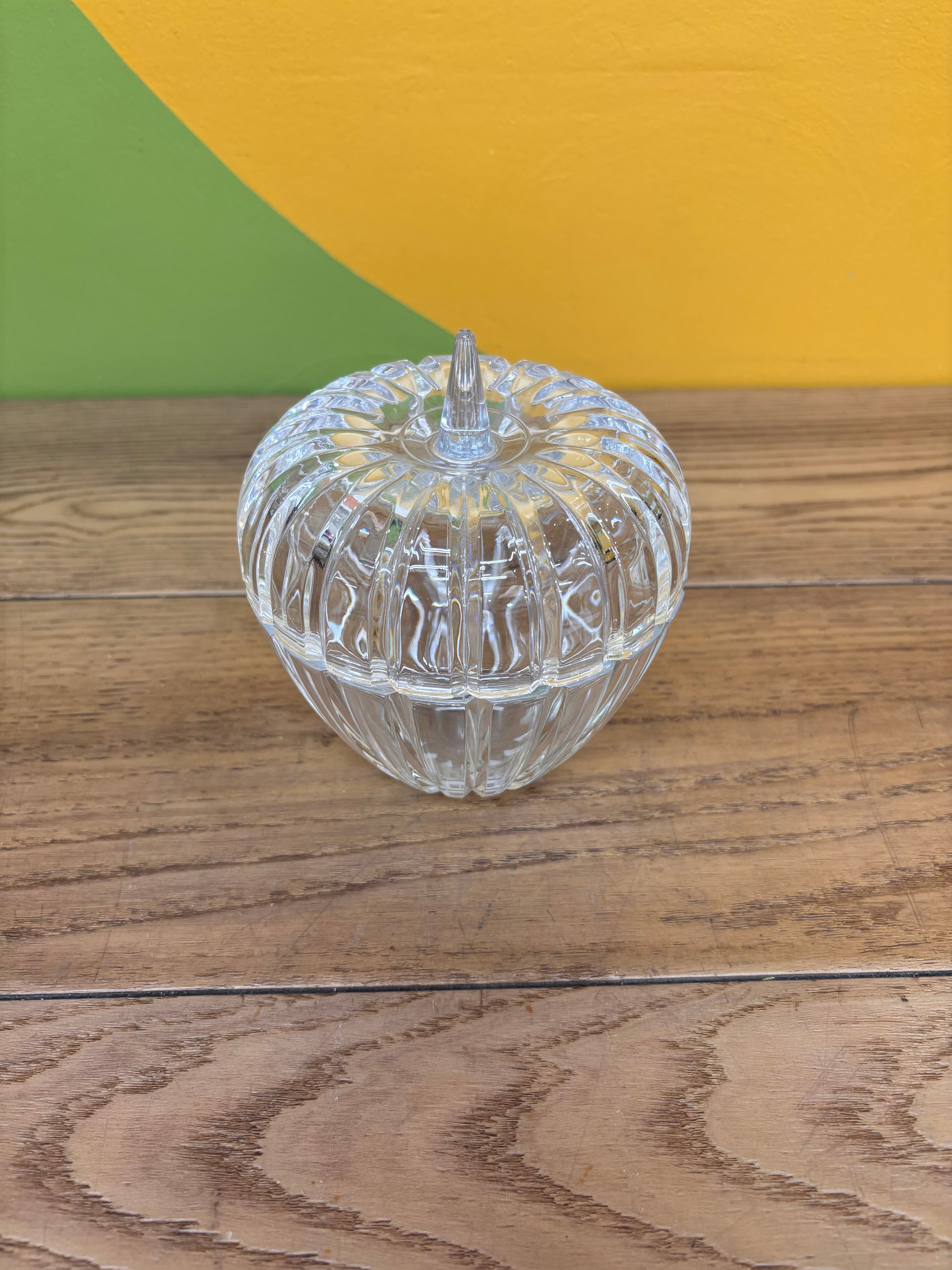 Crystal Apple Candy Dish