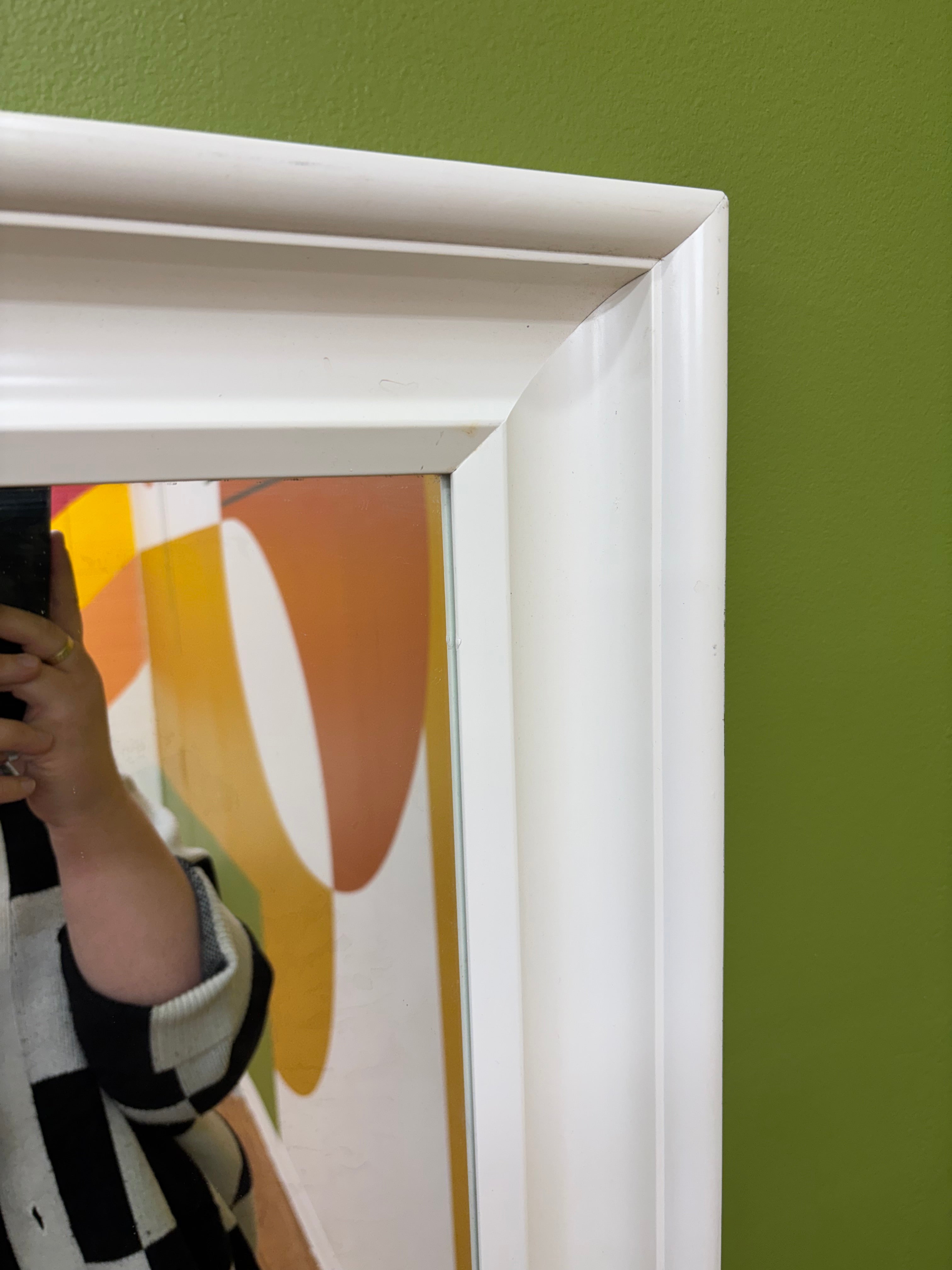 White Floor Mirror