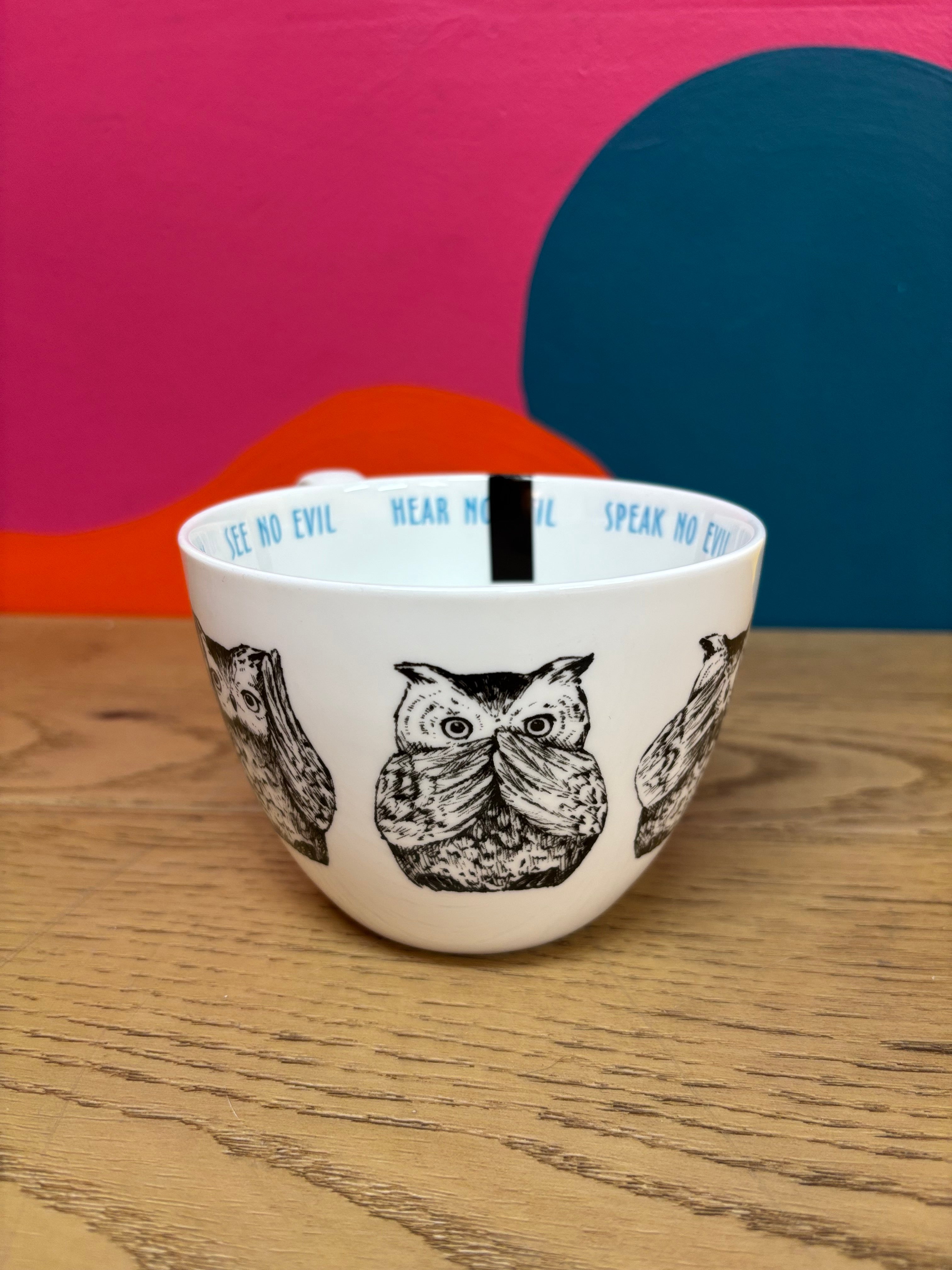 Portobello: Hear See Speak No Evil Owl Mug