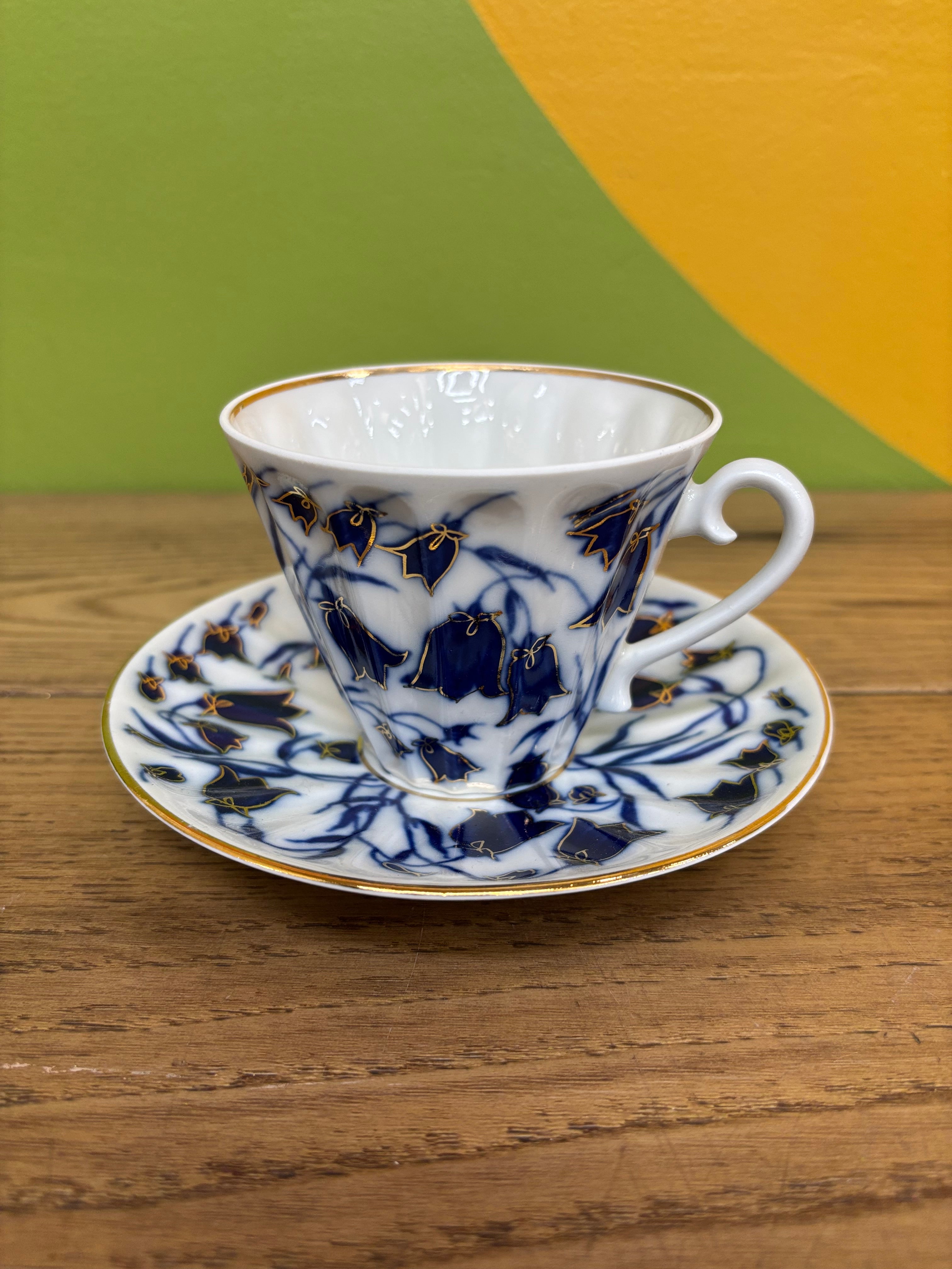 Lomonosov Imperial Tea Cup - Radiant Blue Bells