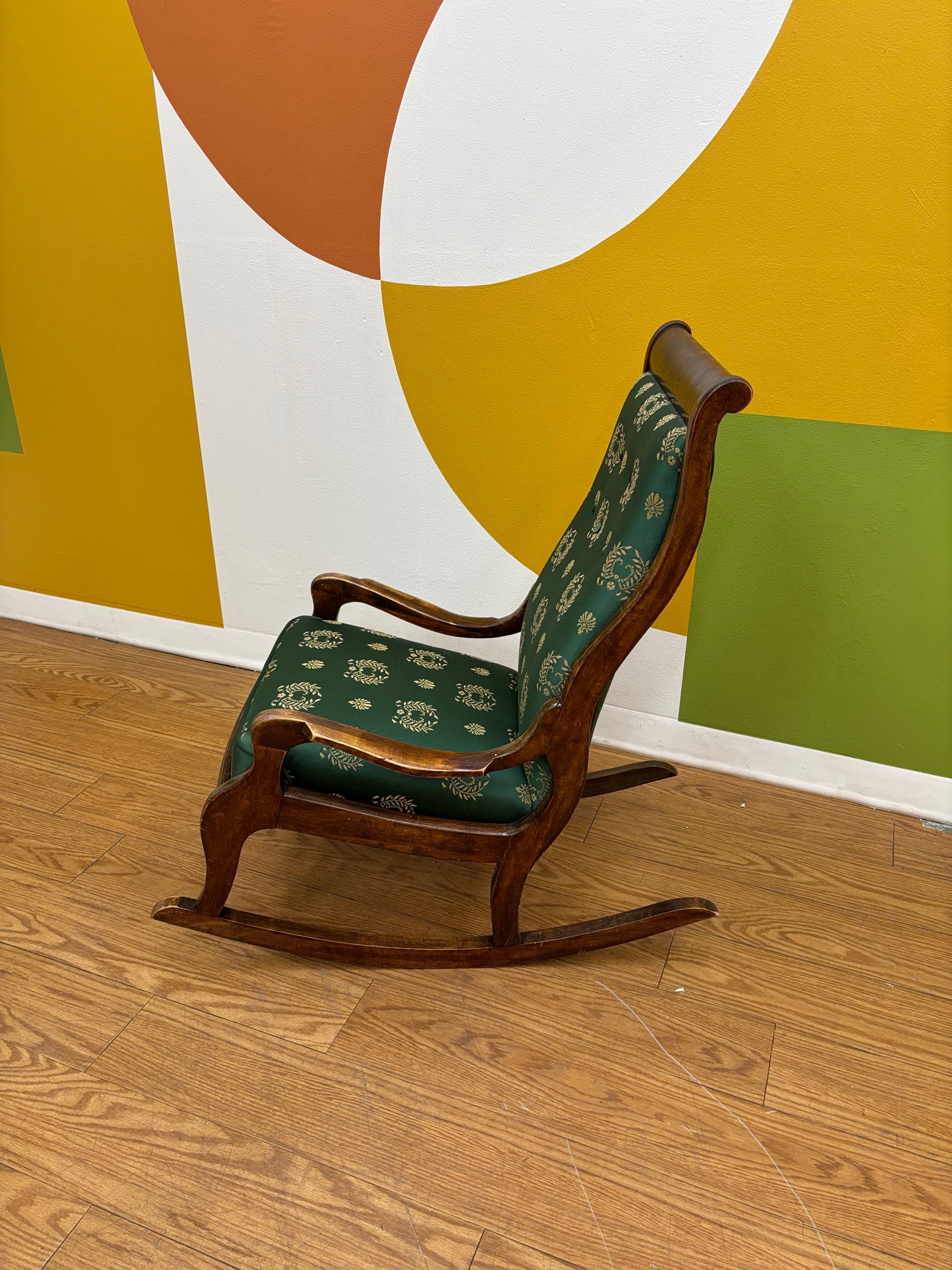 Green Wood Rocking Chair