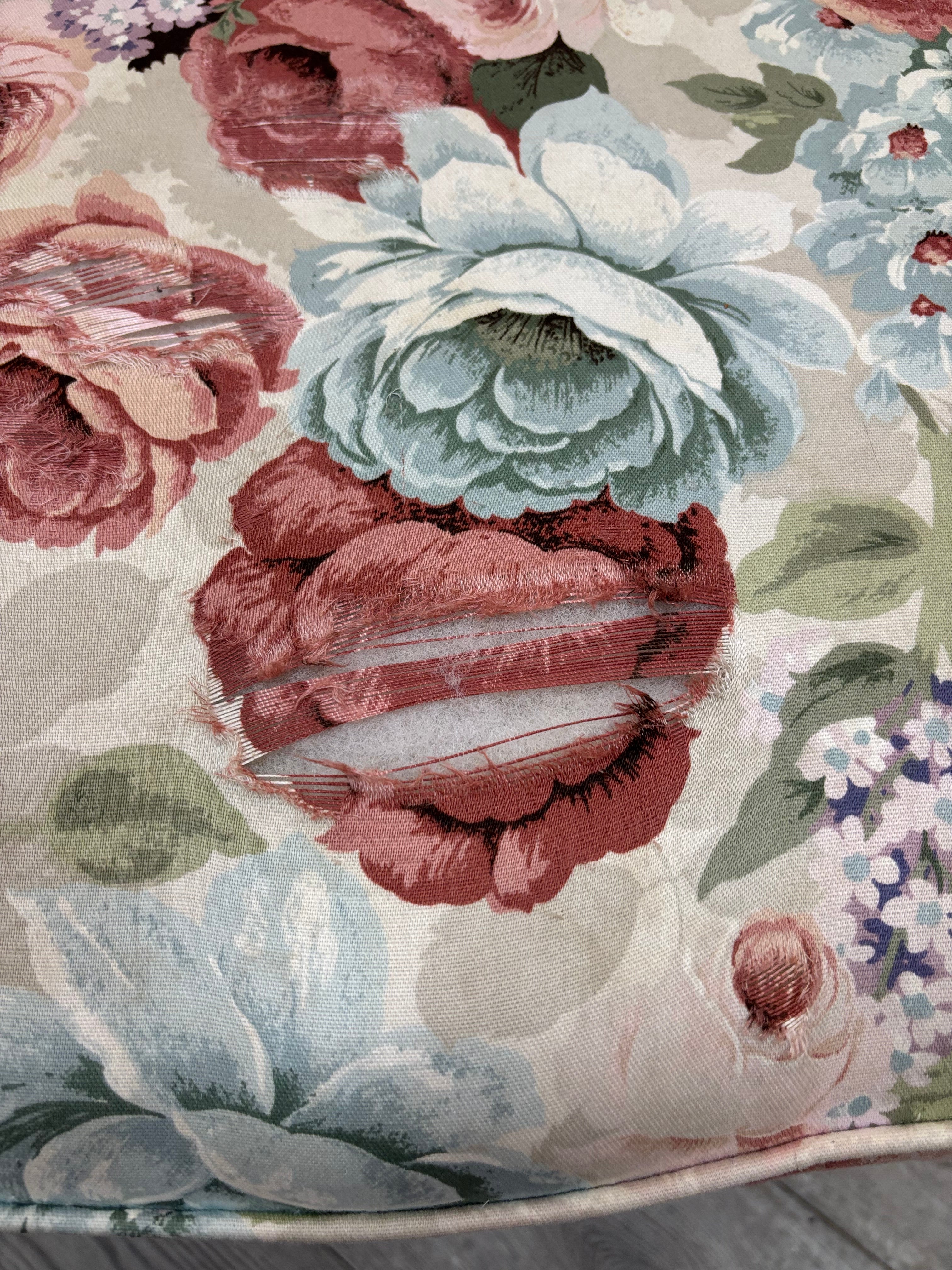 Floral Wingback Loveseat