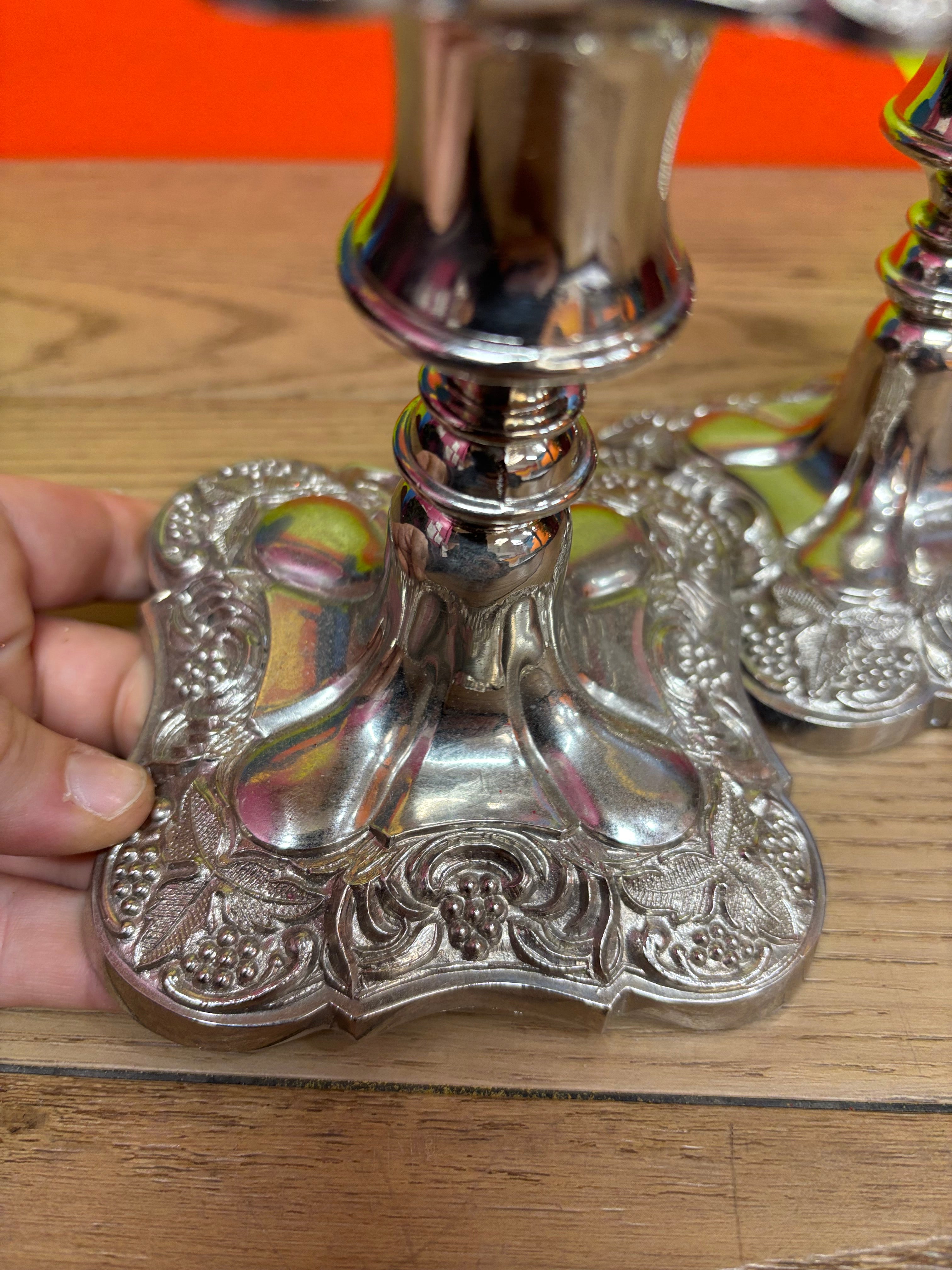 (2) Metal Candle Holders