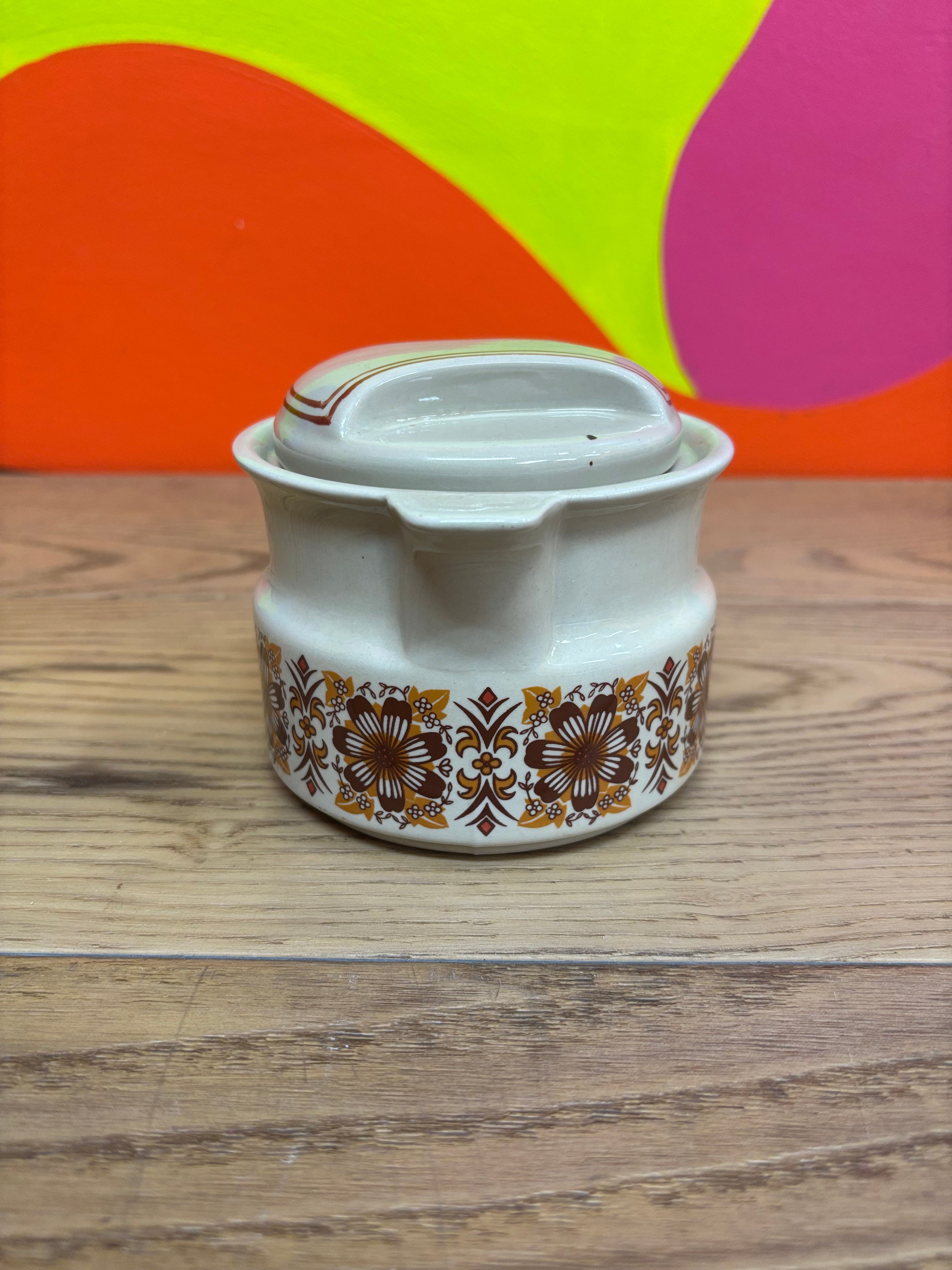Floral Ceramic Sugar Bowl