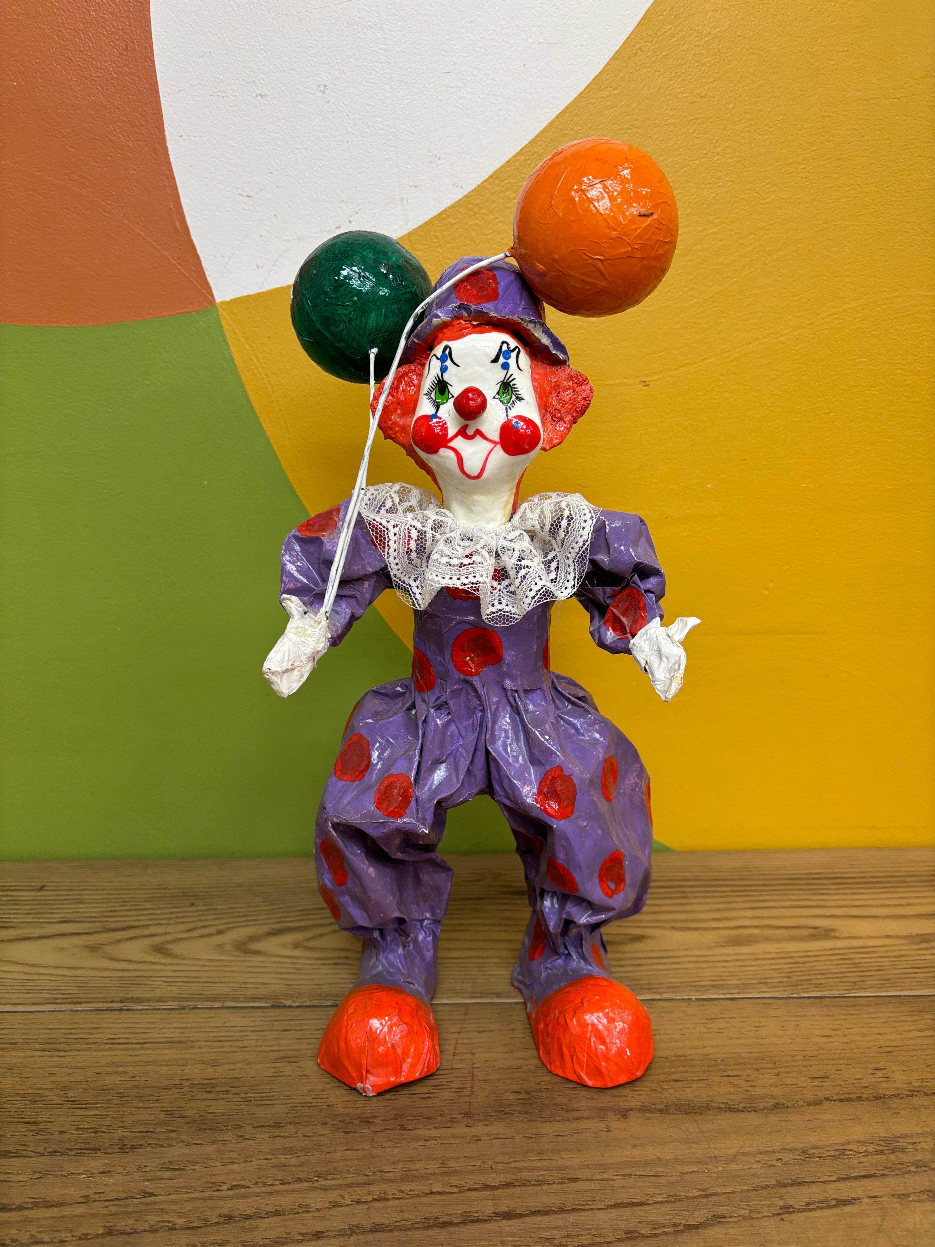 Paper Mache Clown Statue