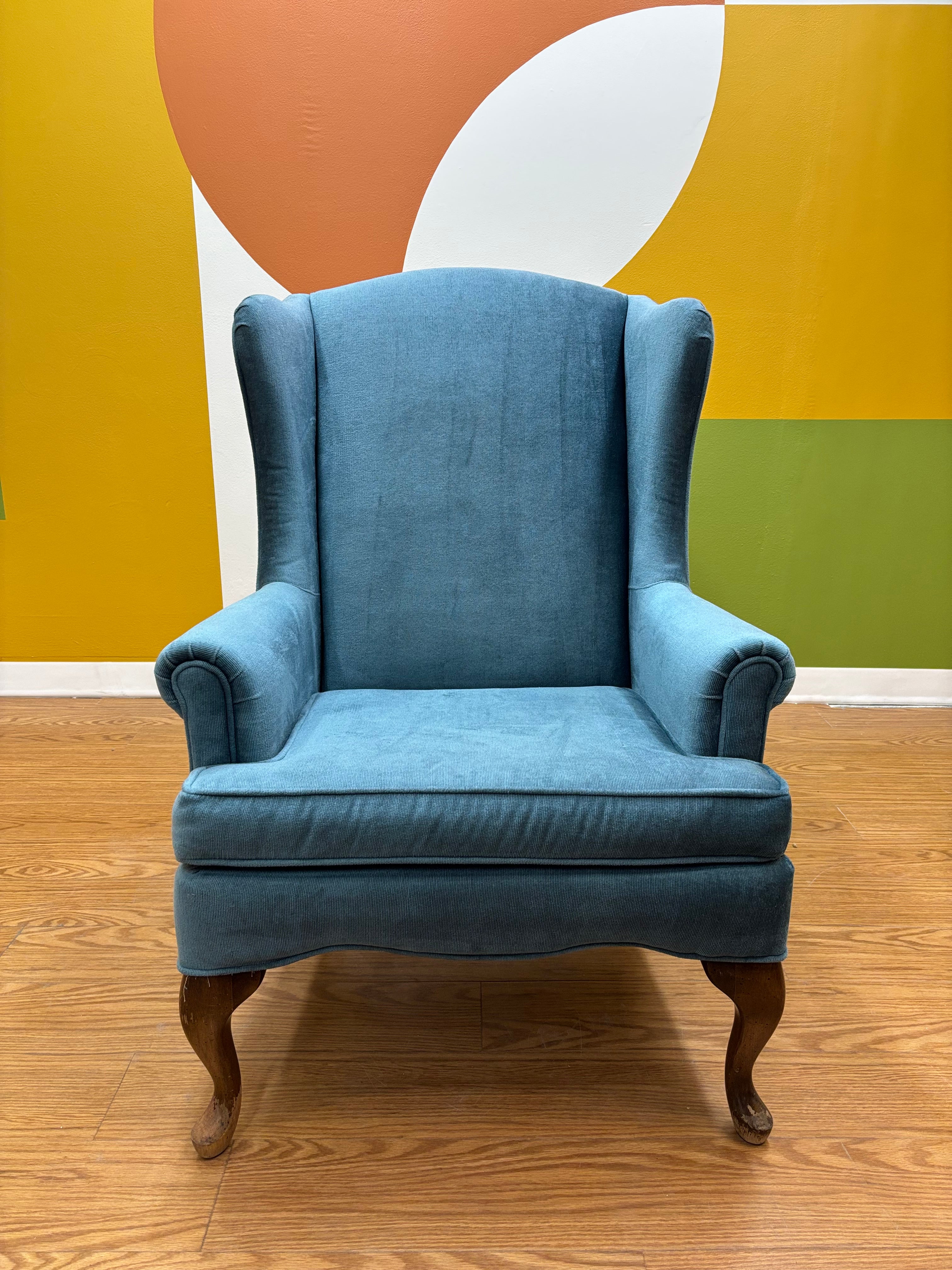 Blue Wingback Chair