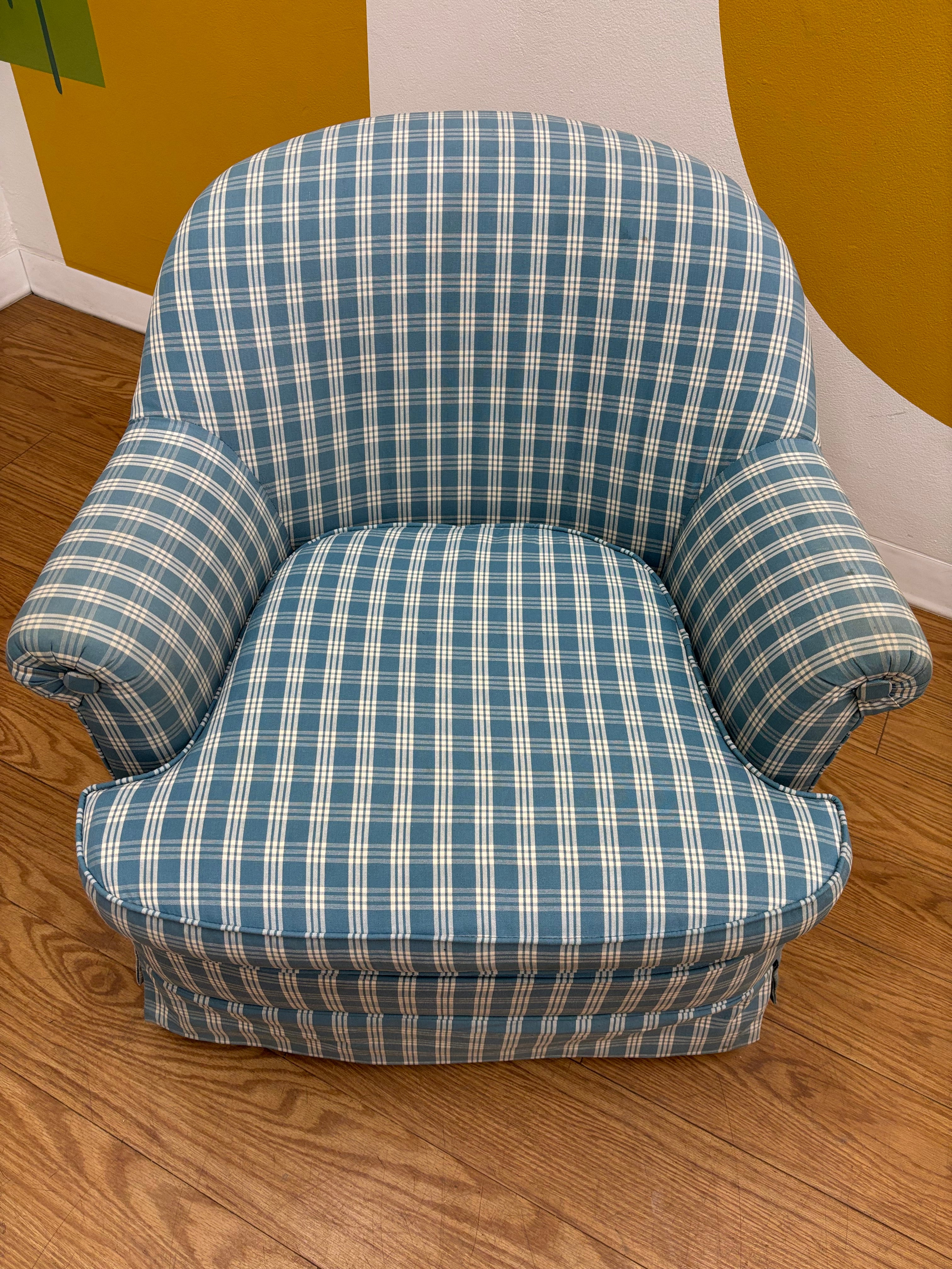 Blue Gingham Chair