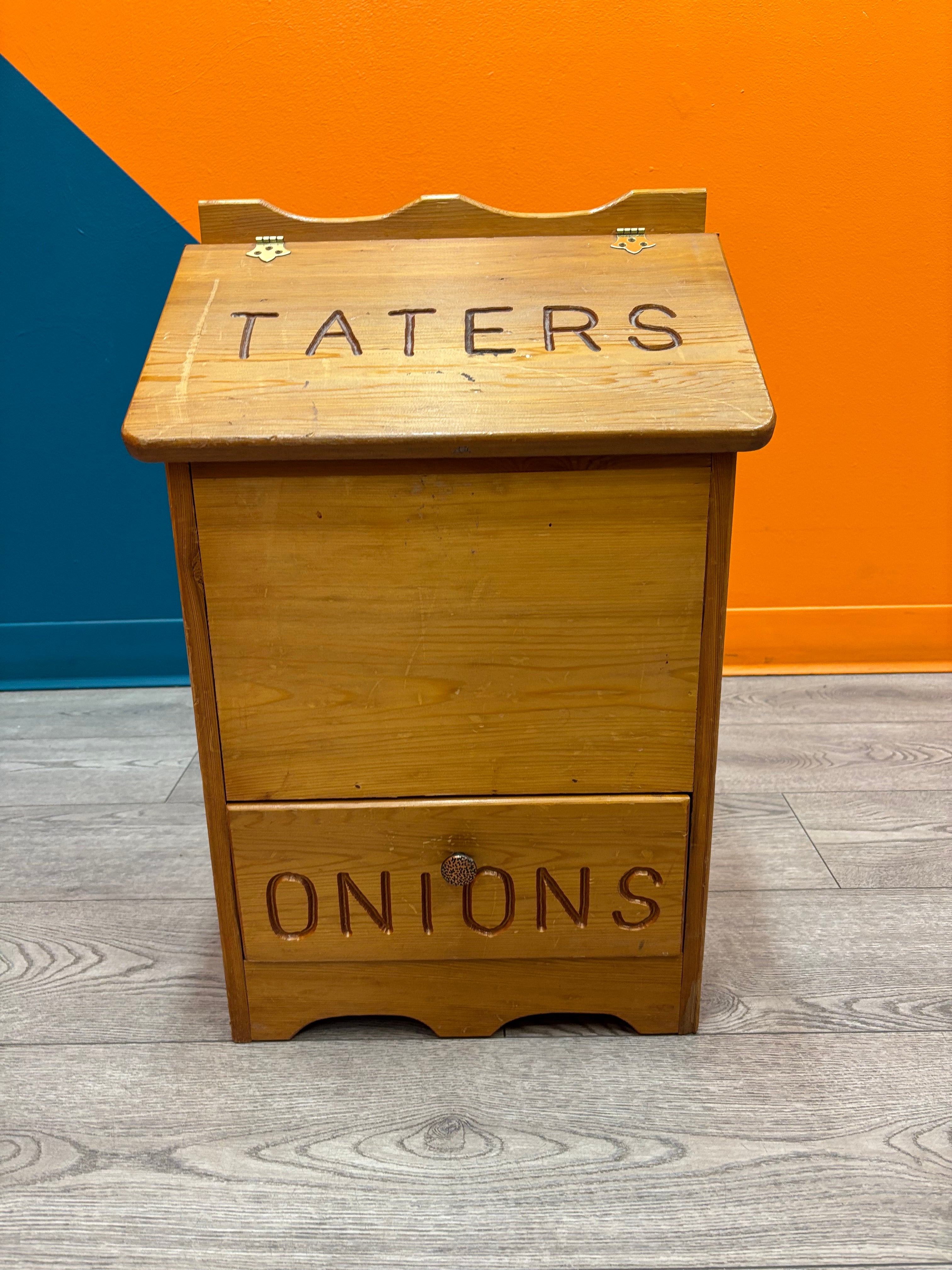 Wood Potato & Onion Storage Box