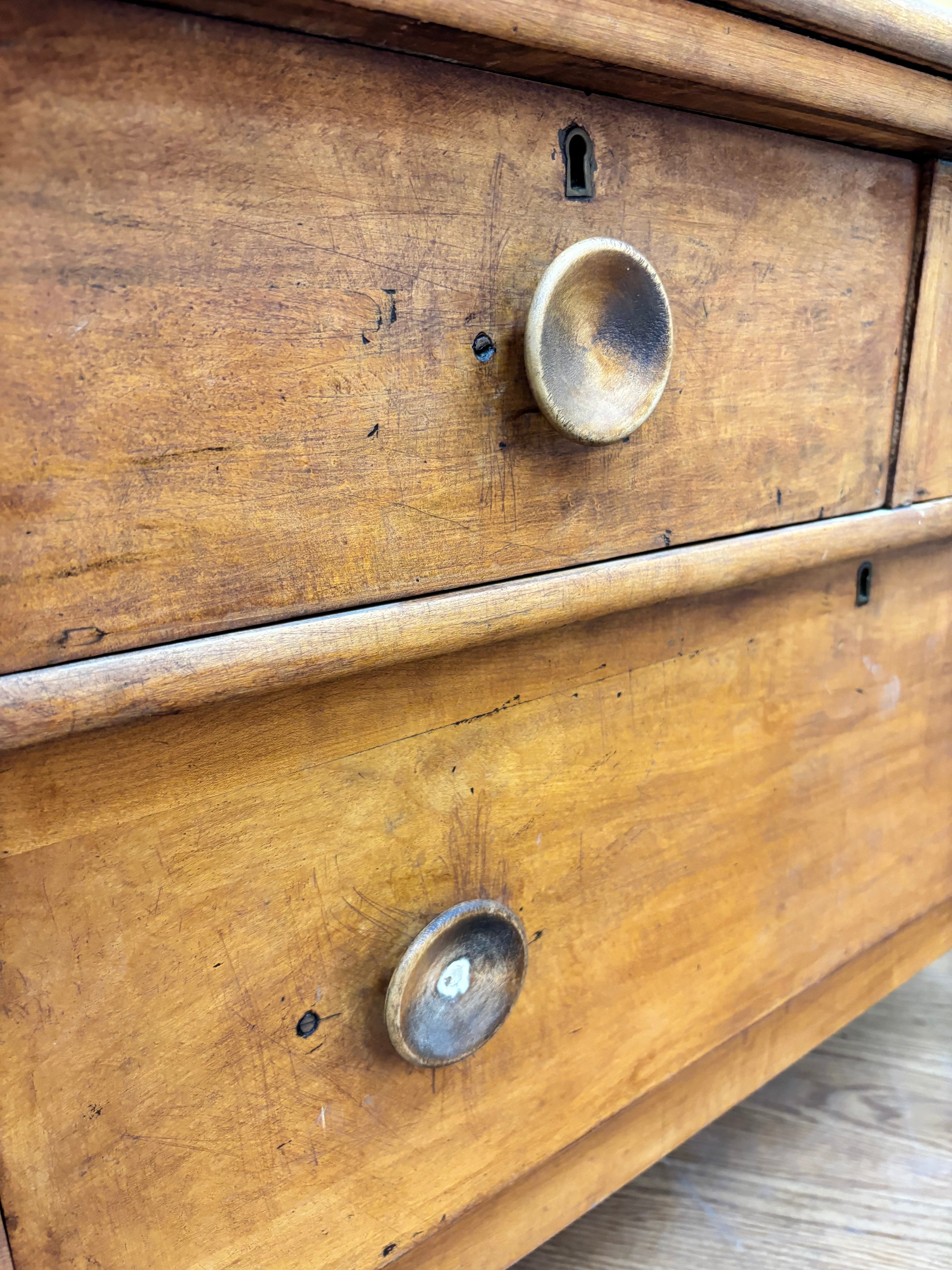 Wood Dresser with Mirror