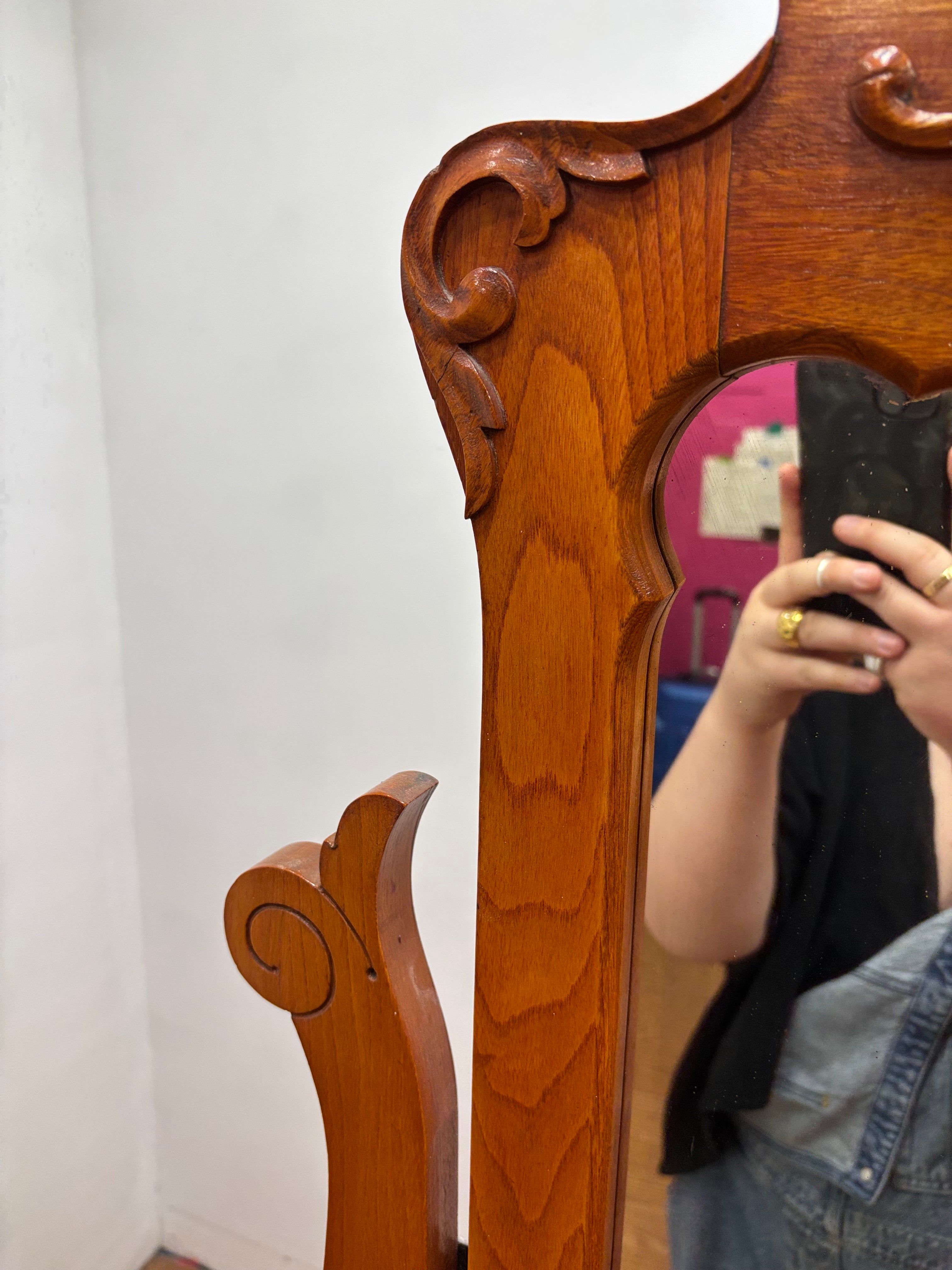 Wood Dresser with Mirror