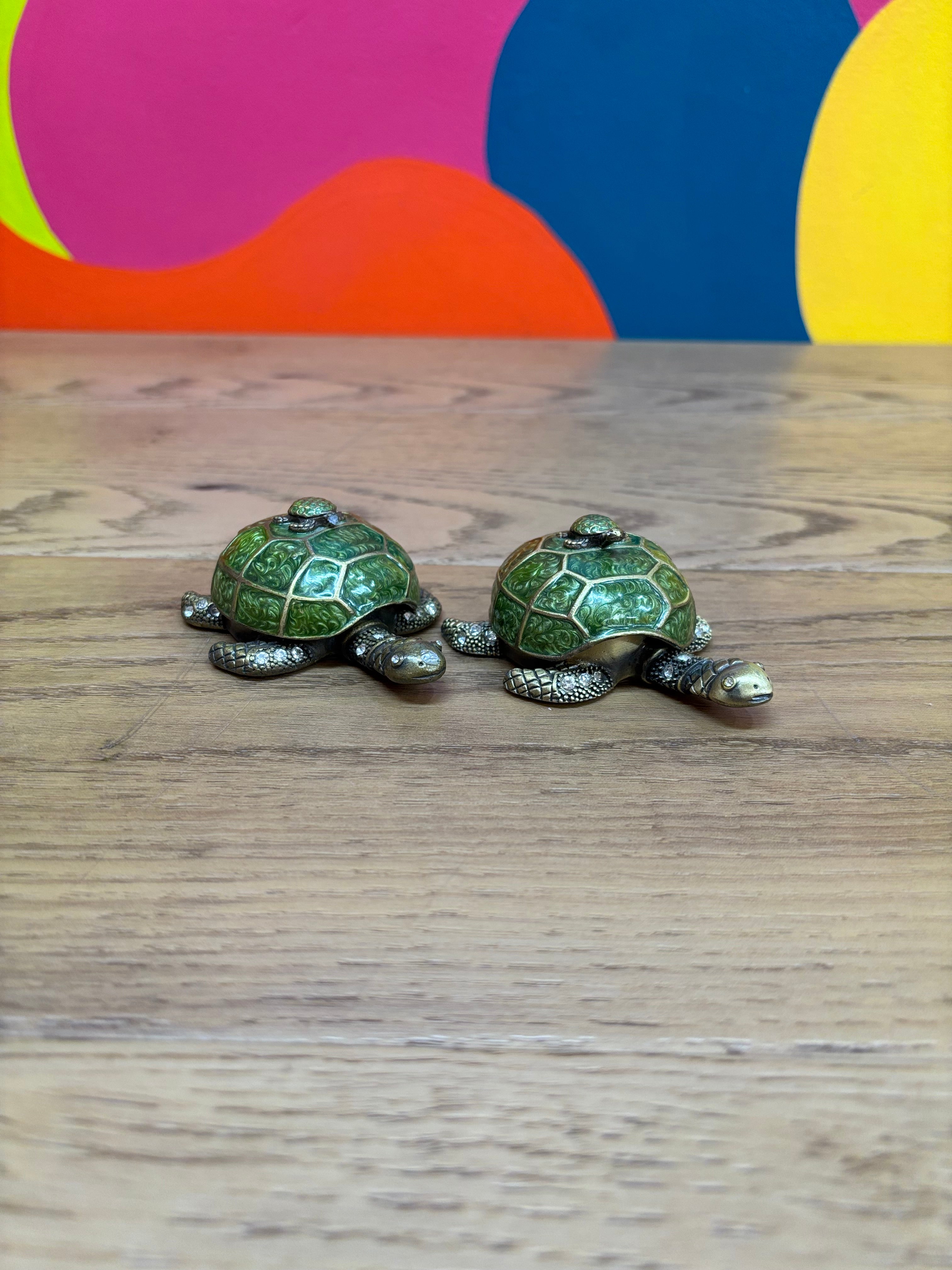 (2) Turtle Tealight Candle Holders (Bombay Co.)