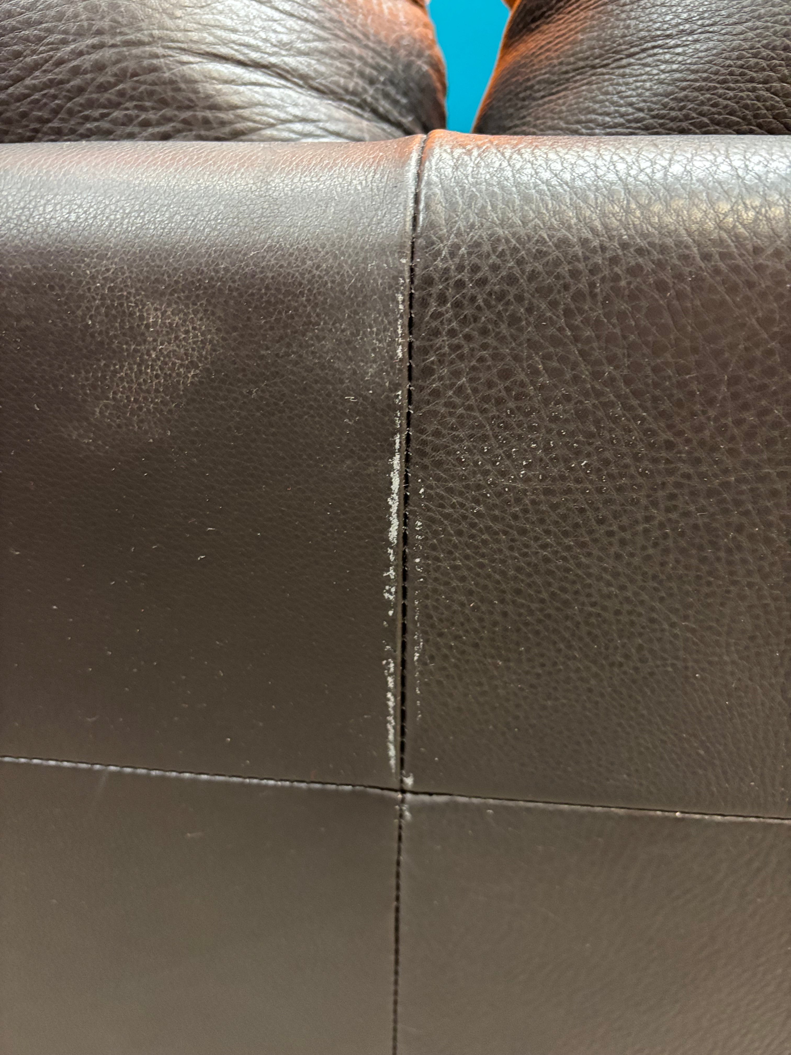 Black Leather Sofa (Natuzzi)