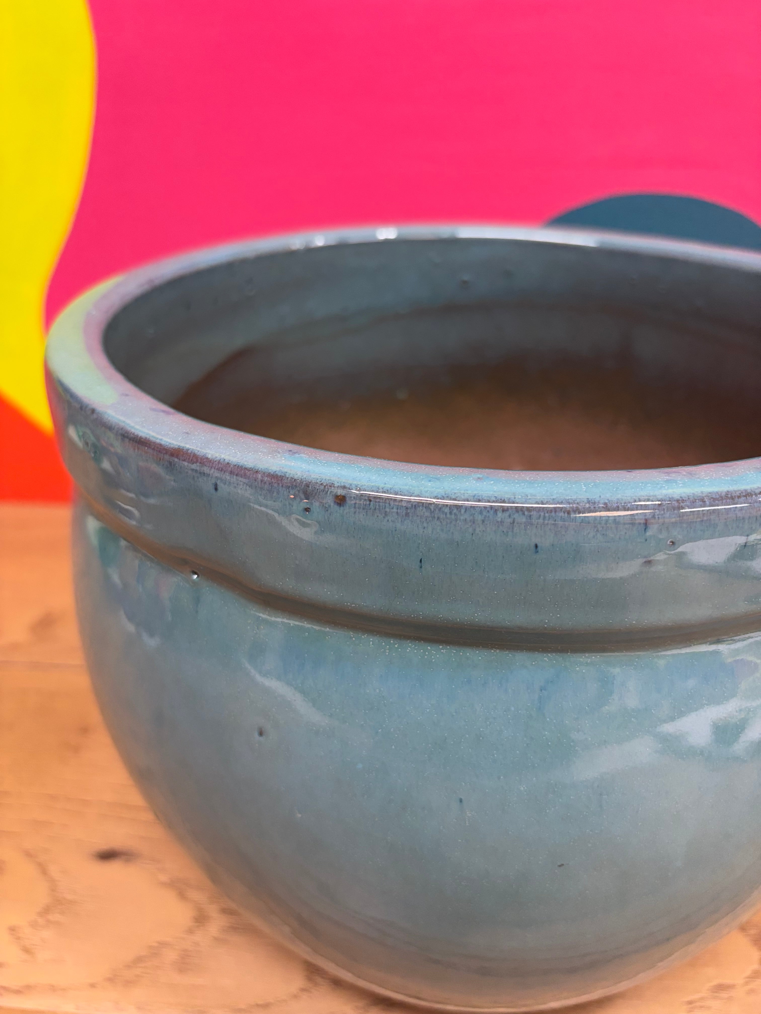 Ceramic Blue Plant Pot