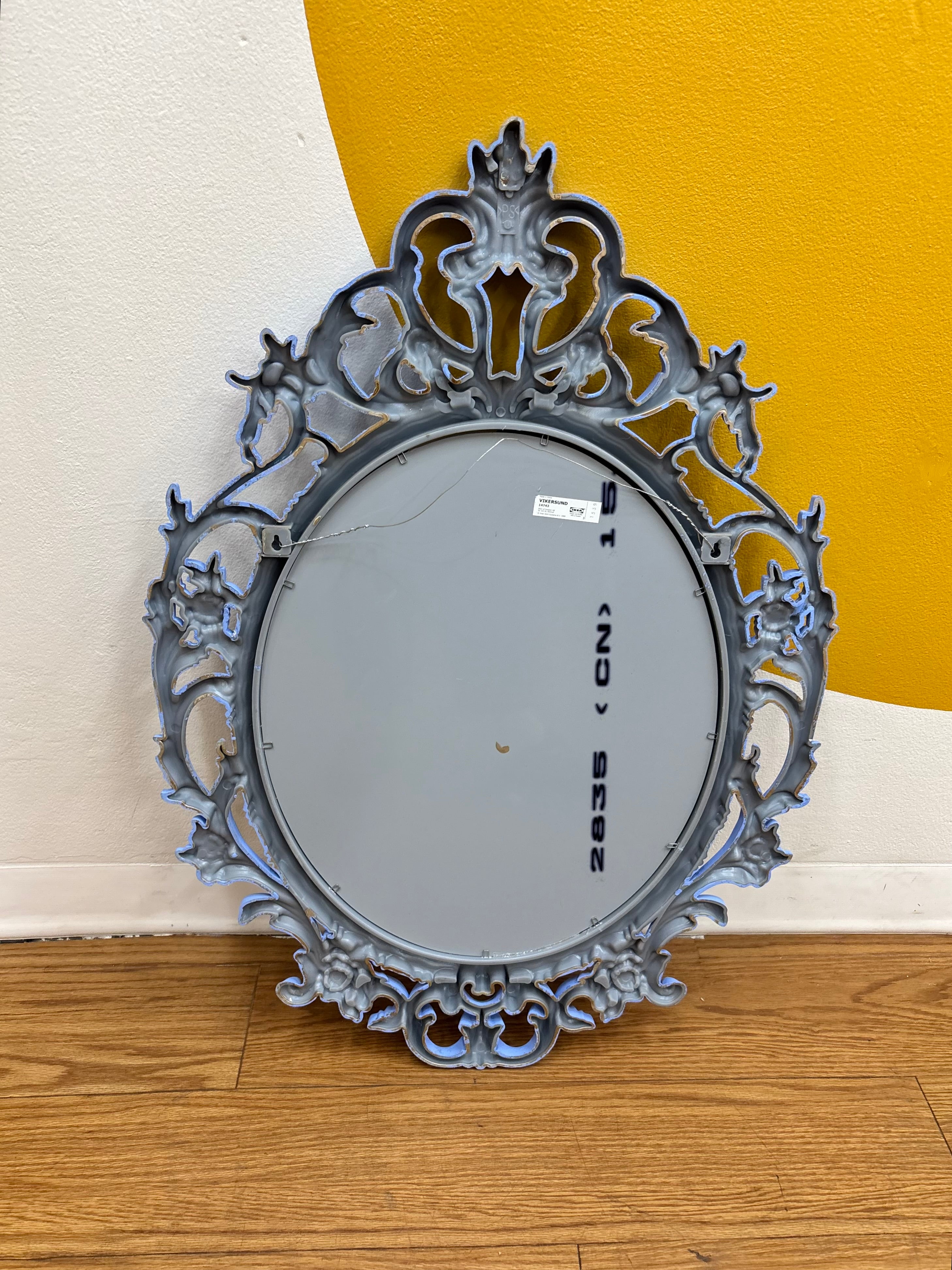 Purple Oval Wall Mirror