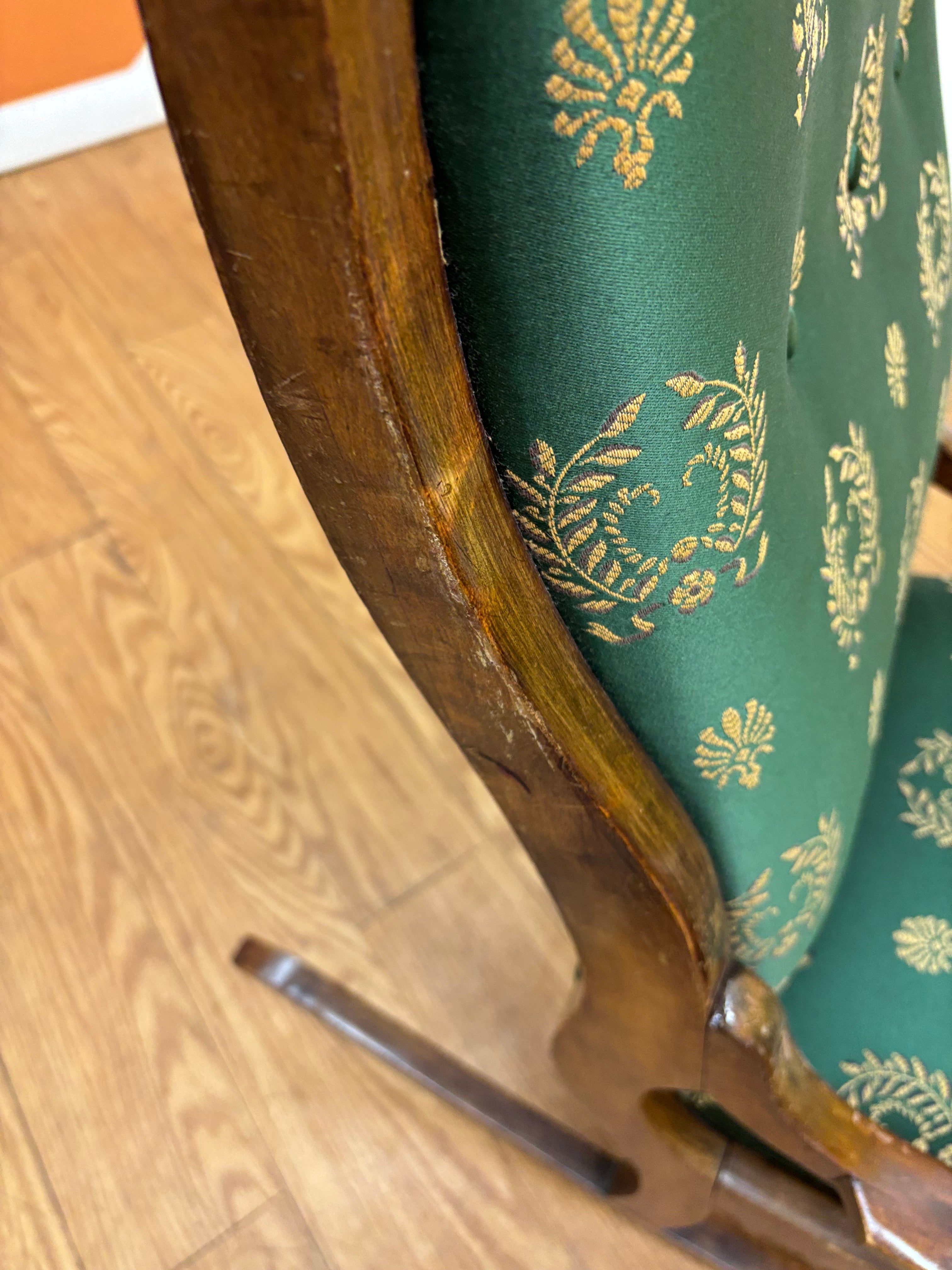 Green Wood Rocking Chair