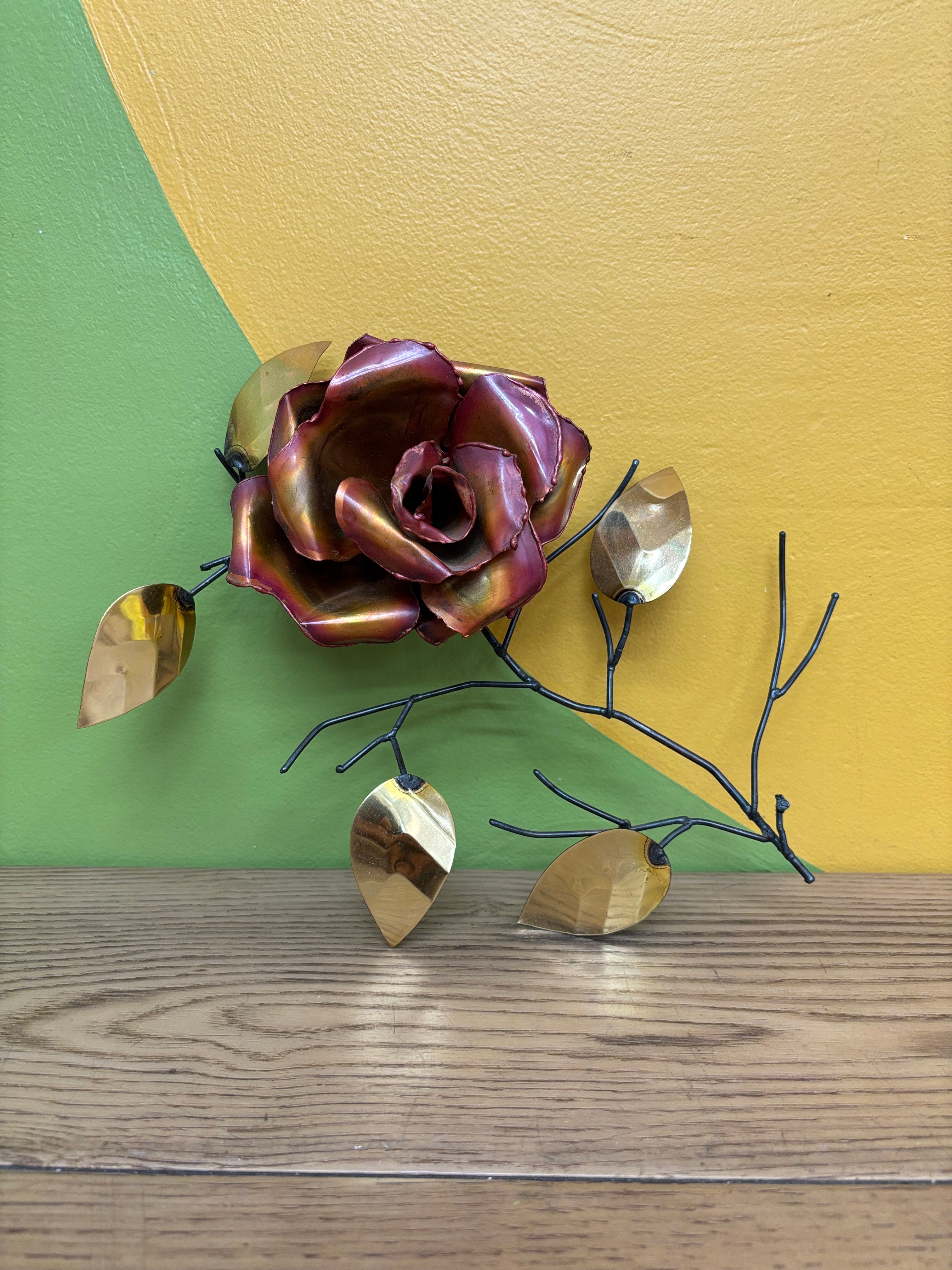 Metal Rose Wall Art