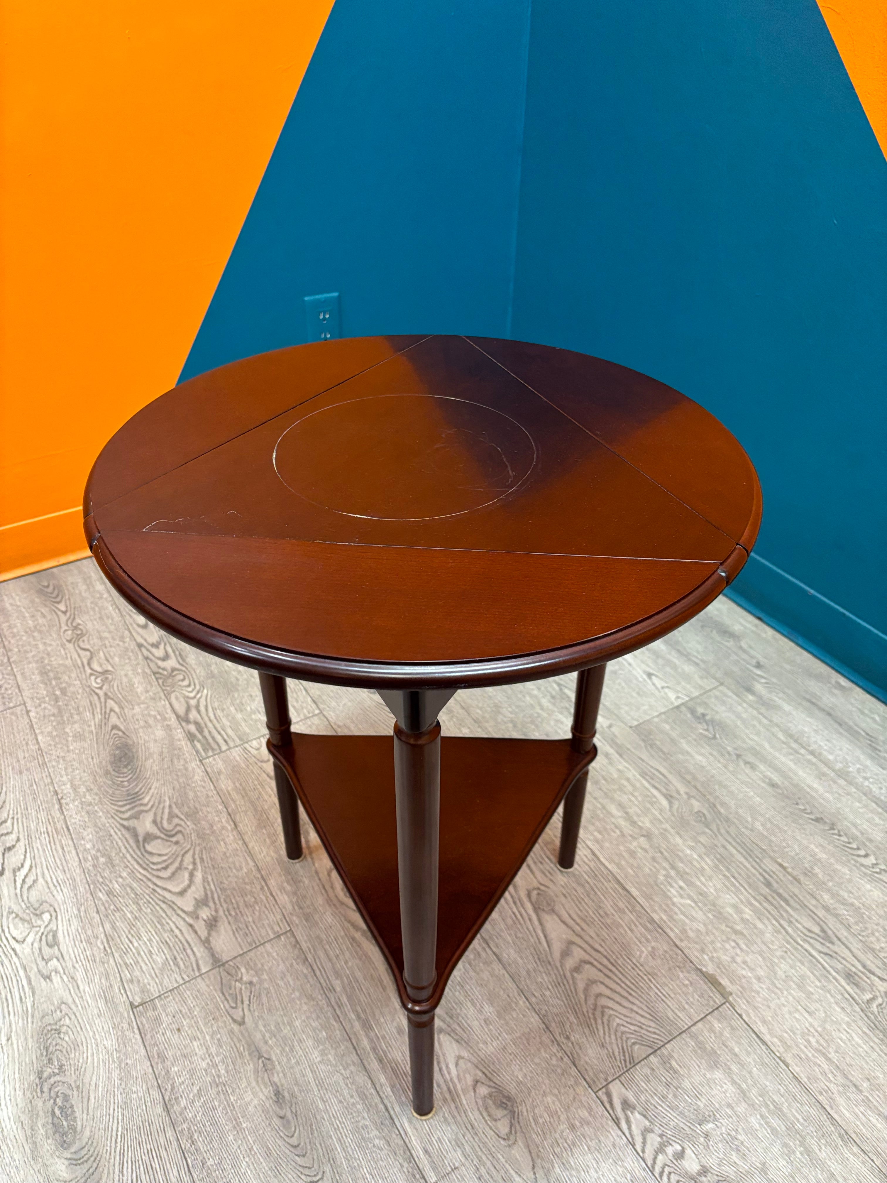 Triple Drop Leaf Folding Side Table (Bombay)