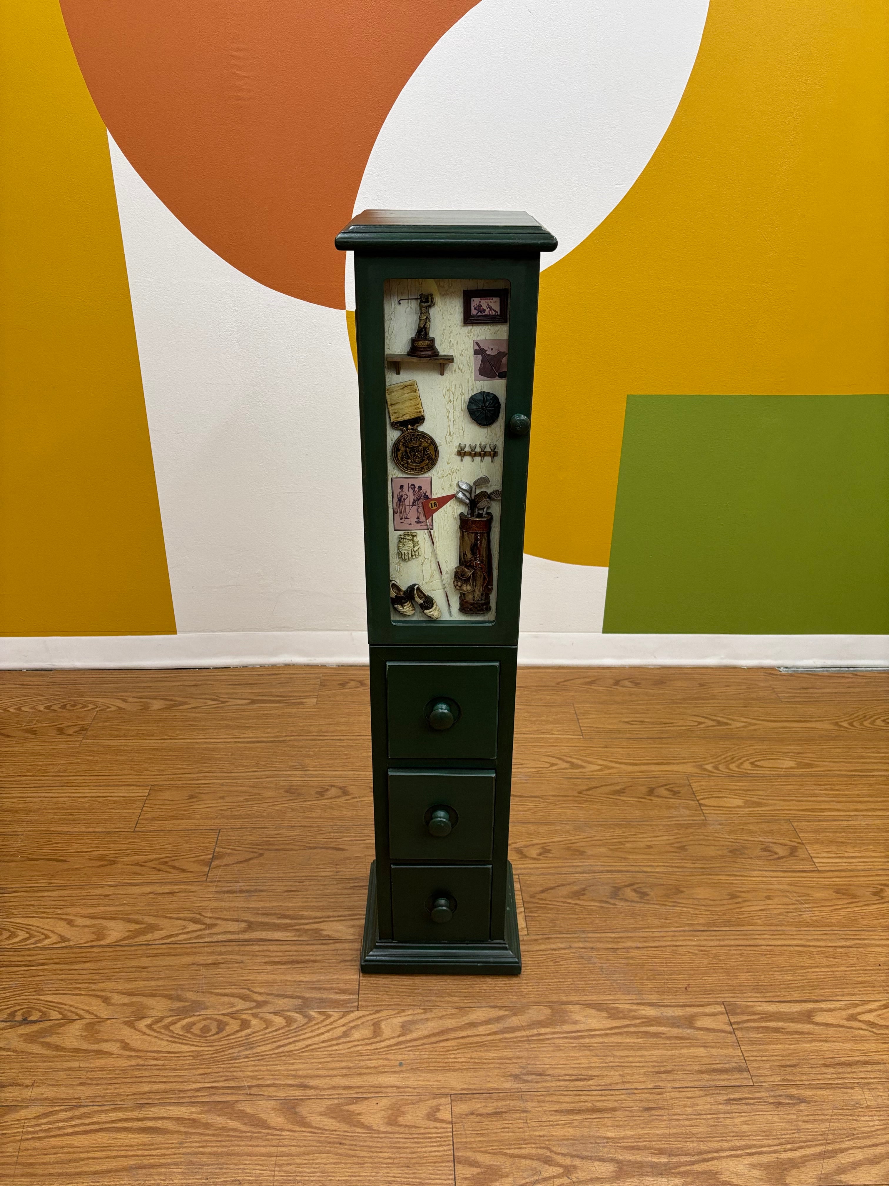 Golf Themed Narrow Cabinet