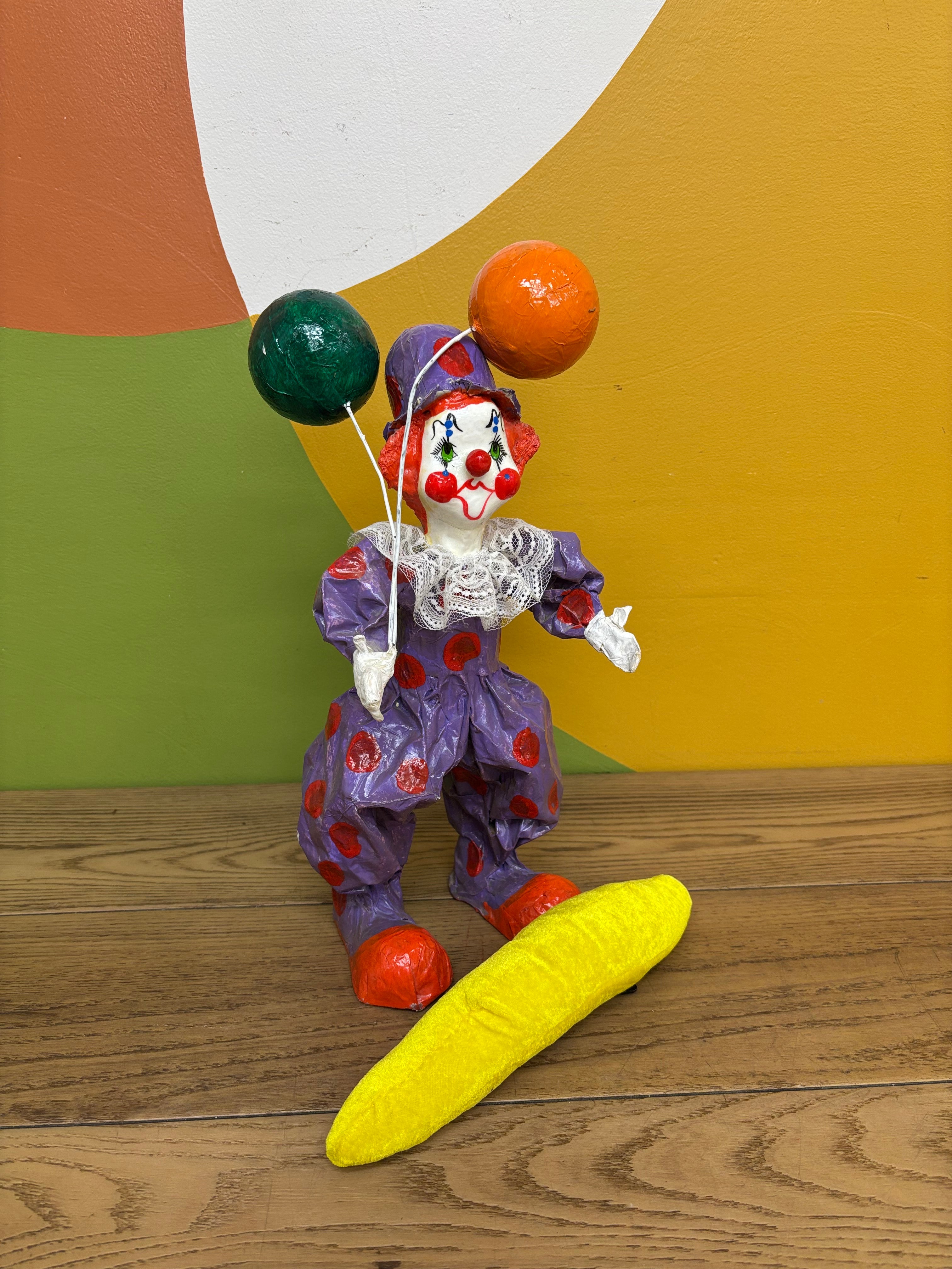 Paper Mache Clown Statue