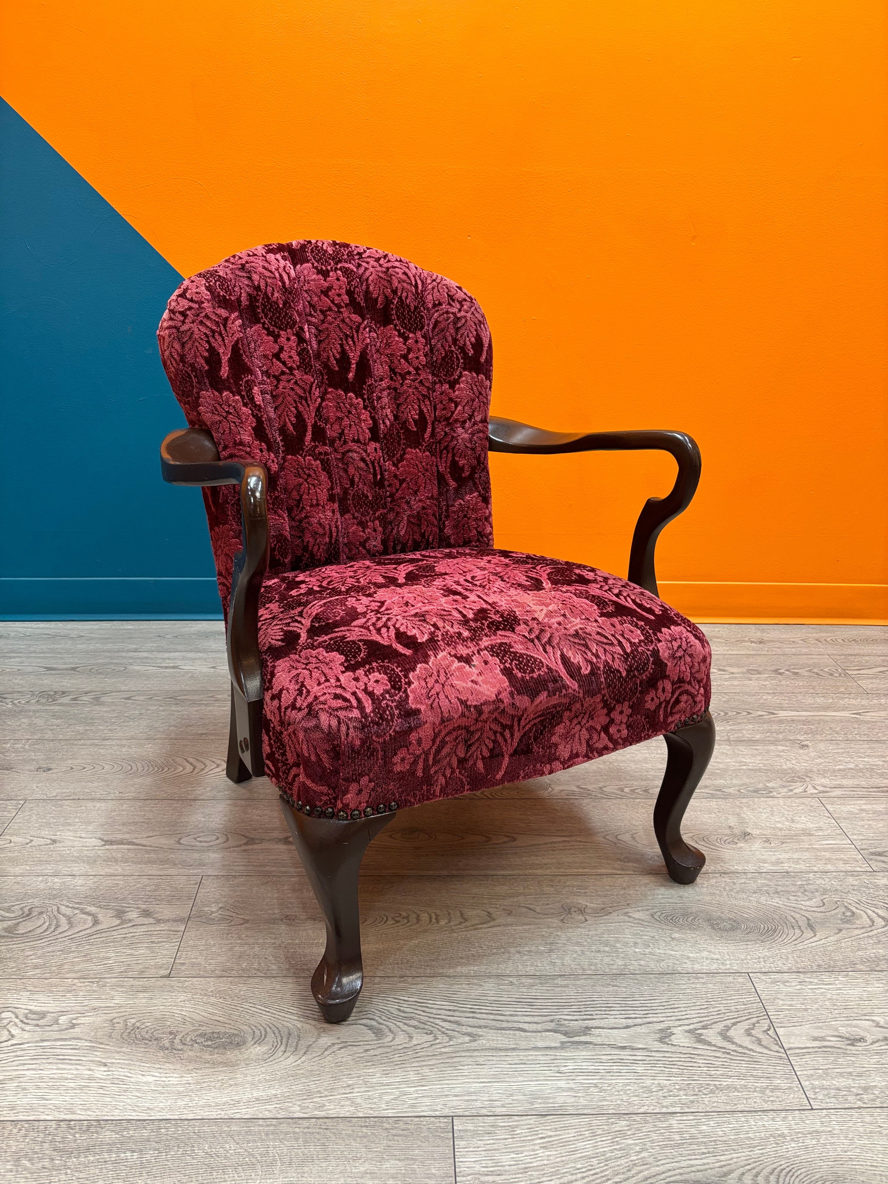 Cranberry Red Armchair