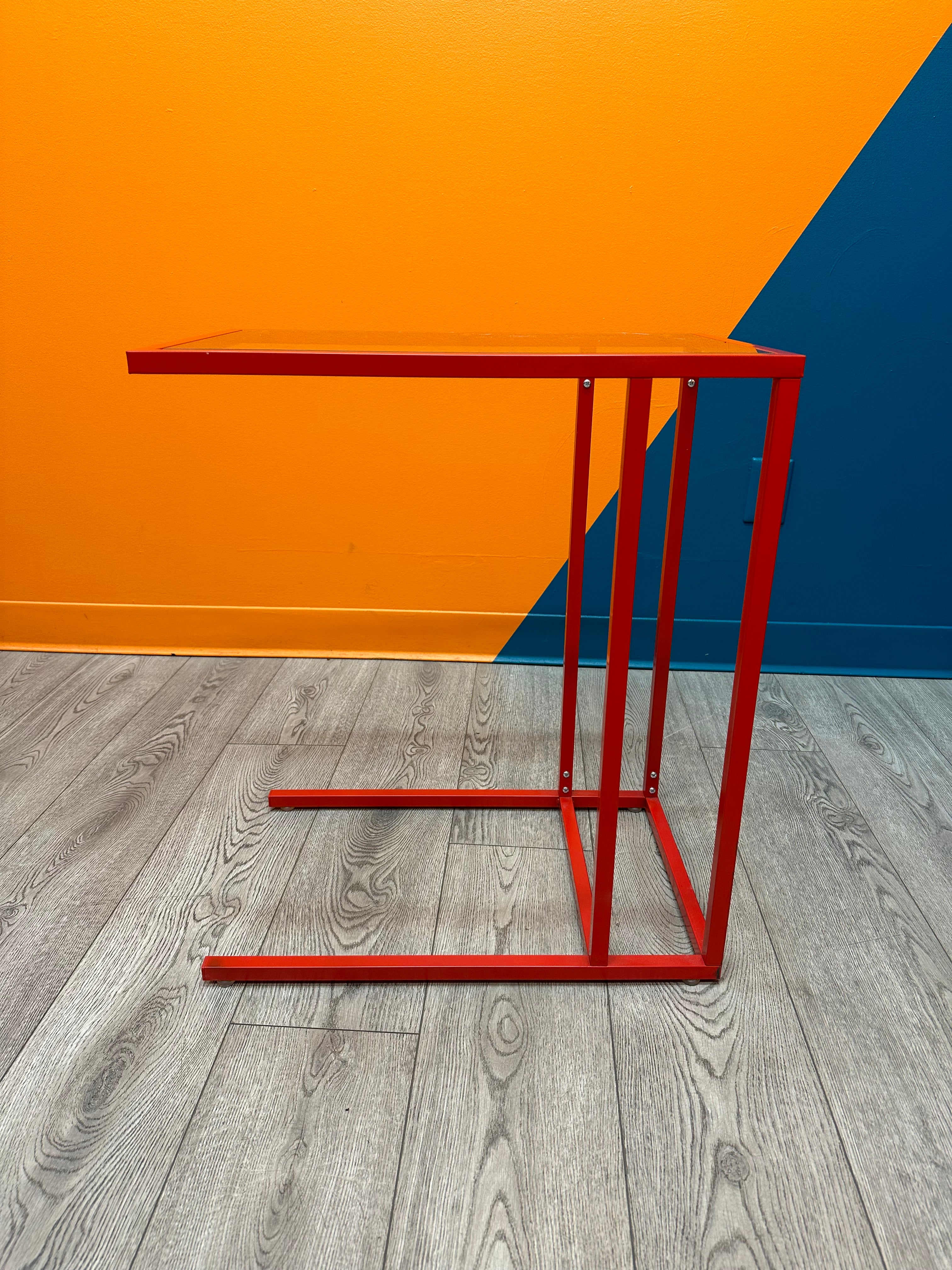 Red Glass Side Table