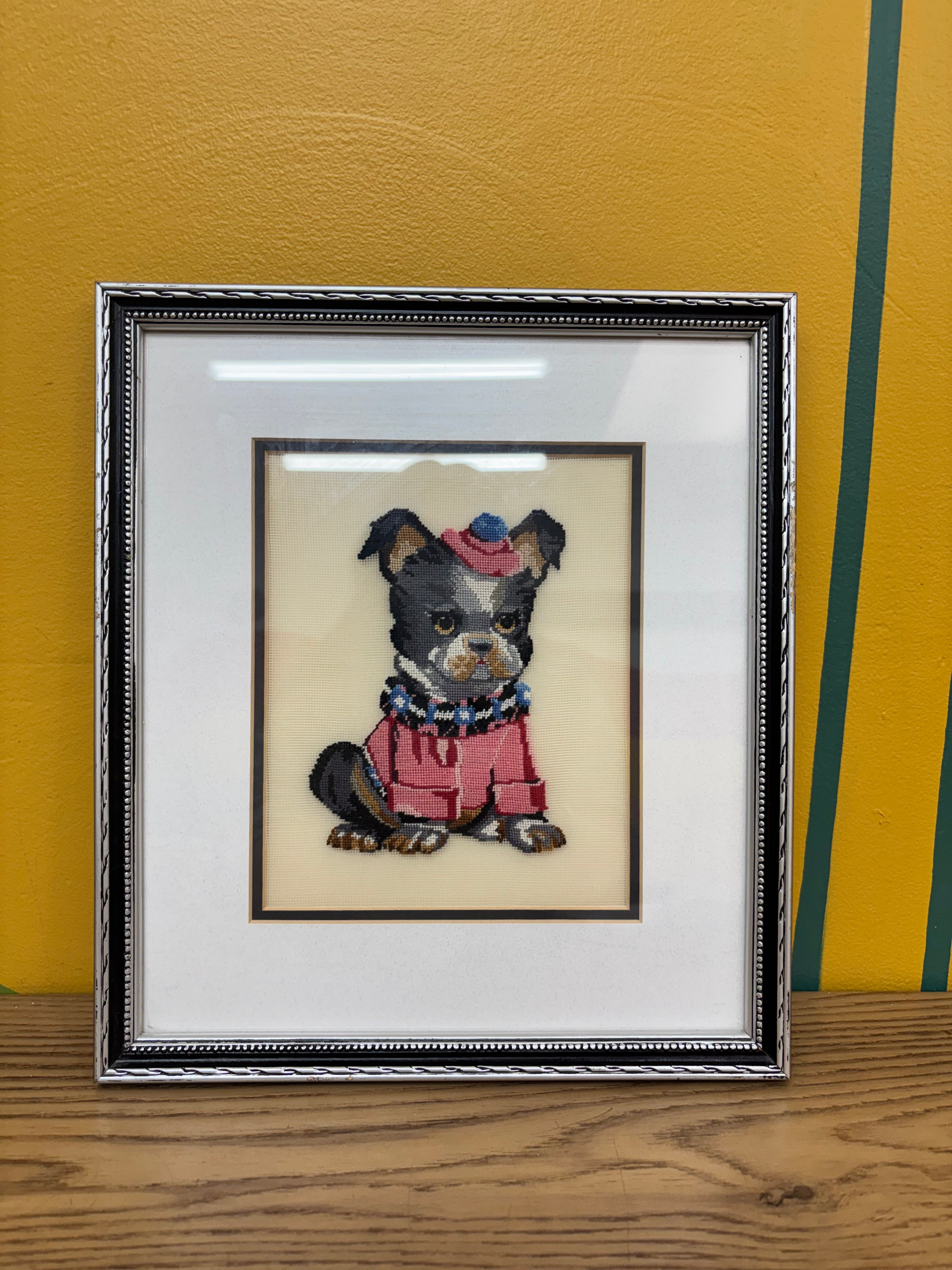 Set of 2 Dog Needlepoints