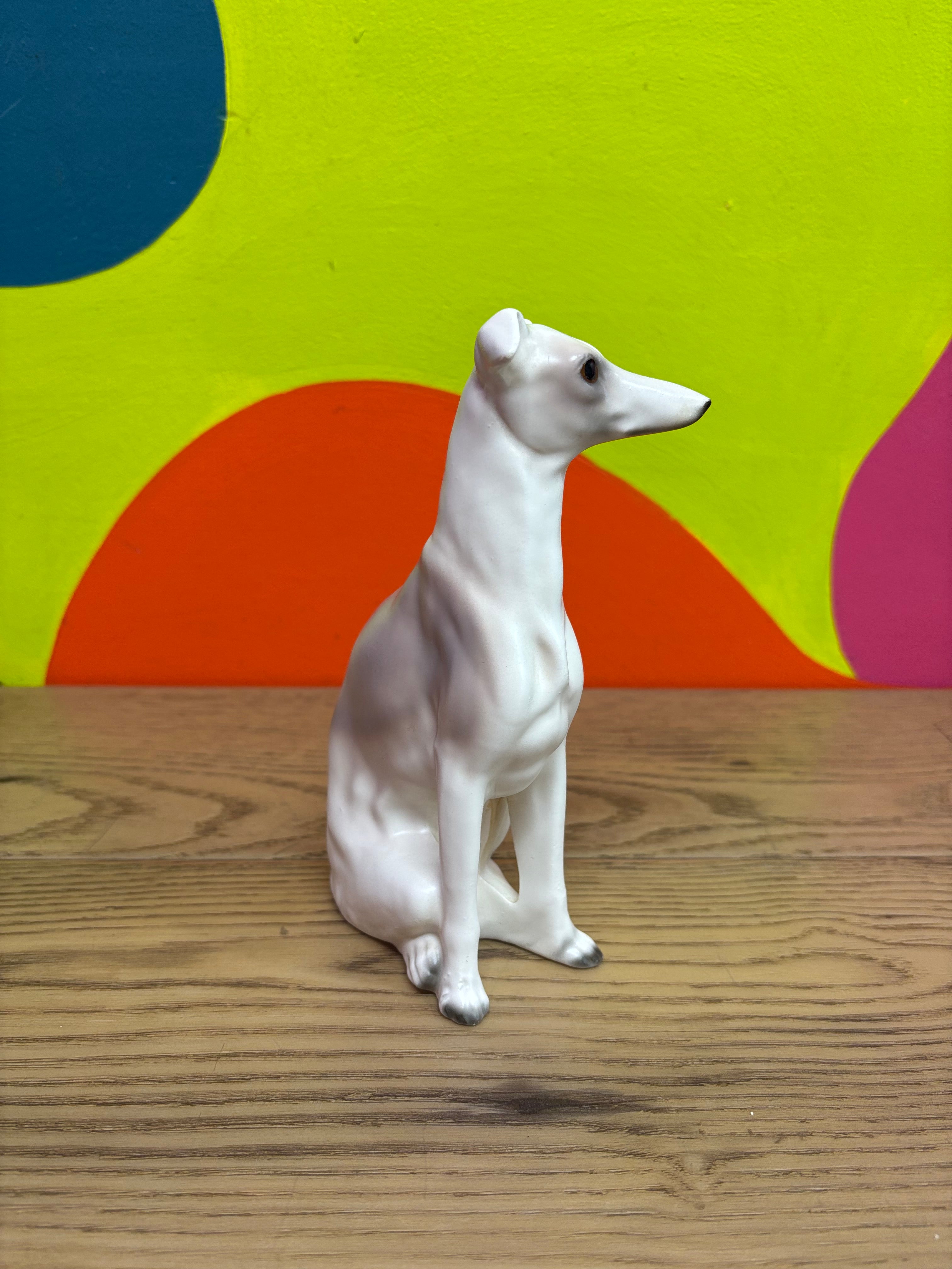 Porcelain Greyhound Figurine