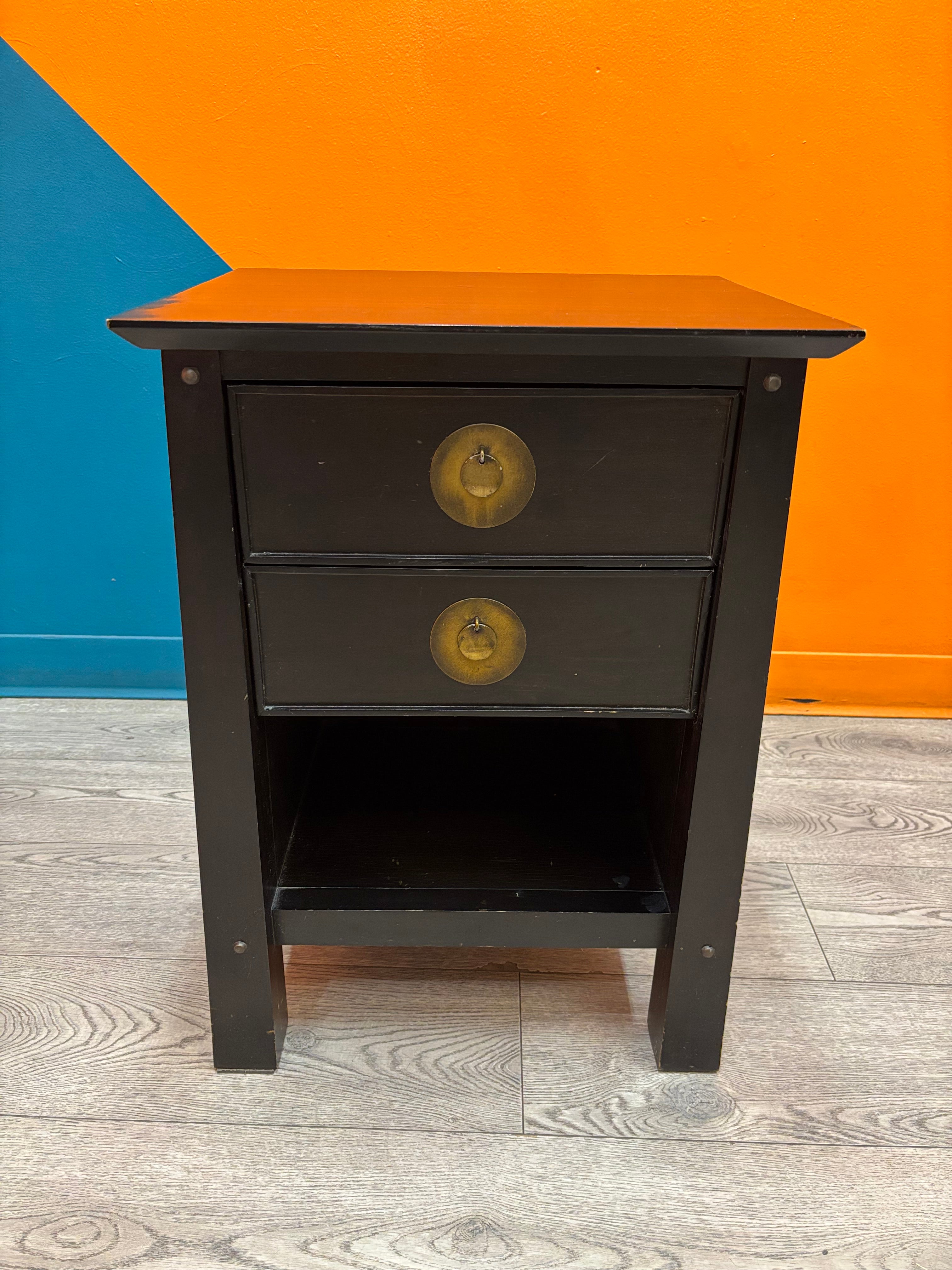 Black Wood Nightstand (Pier 1)