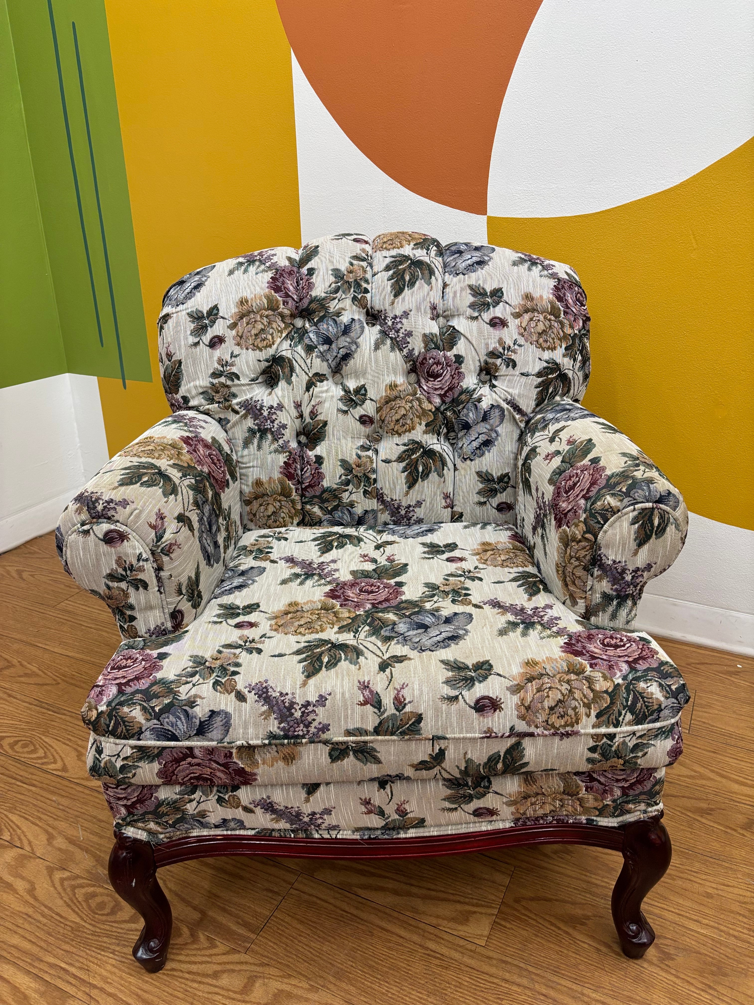 Floral Accent Armchair