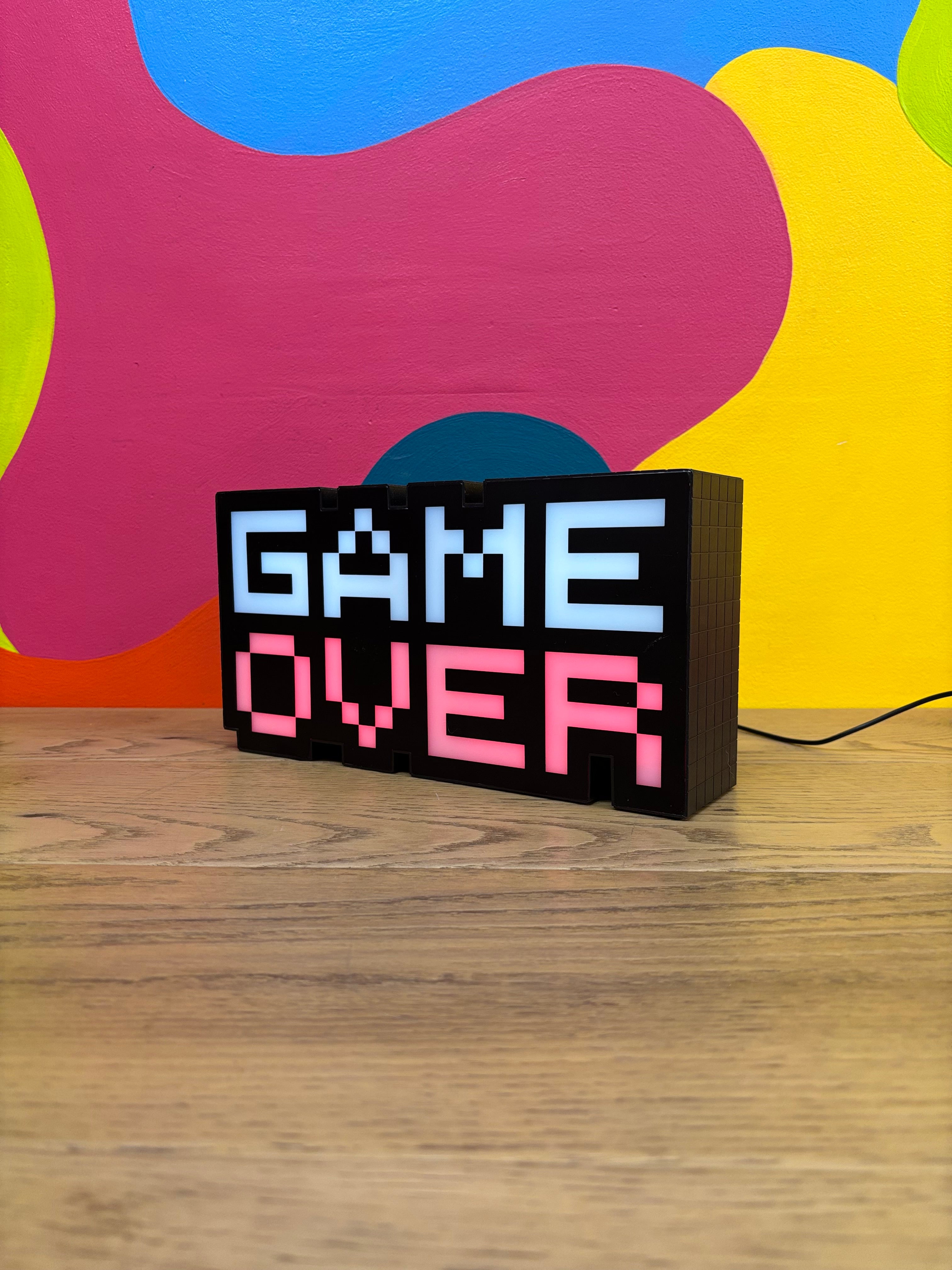 Pixel Game Over Light Up Sign