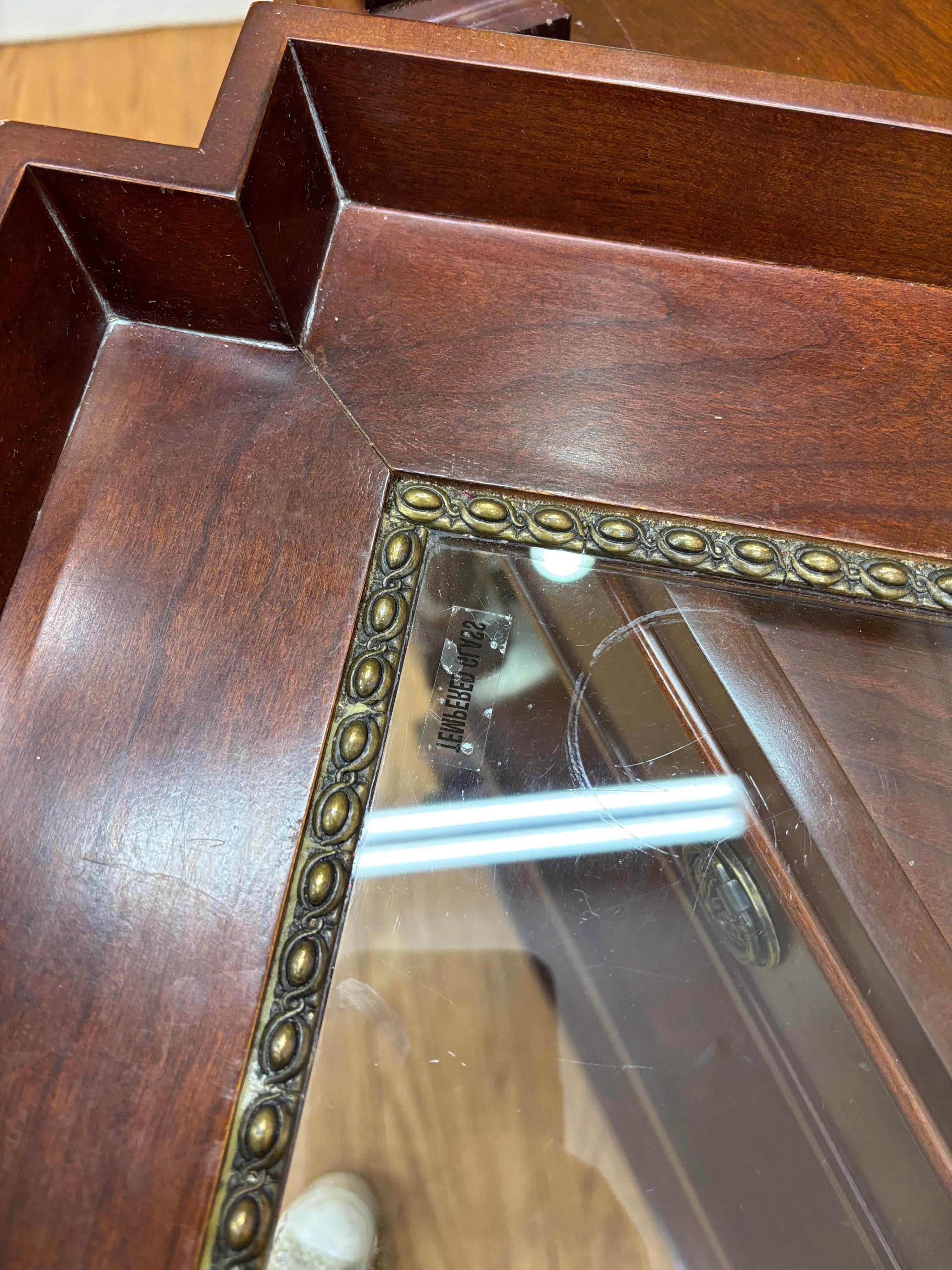 Mahogany Post Rolling Serving Cart