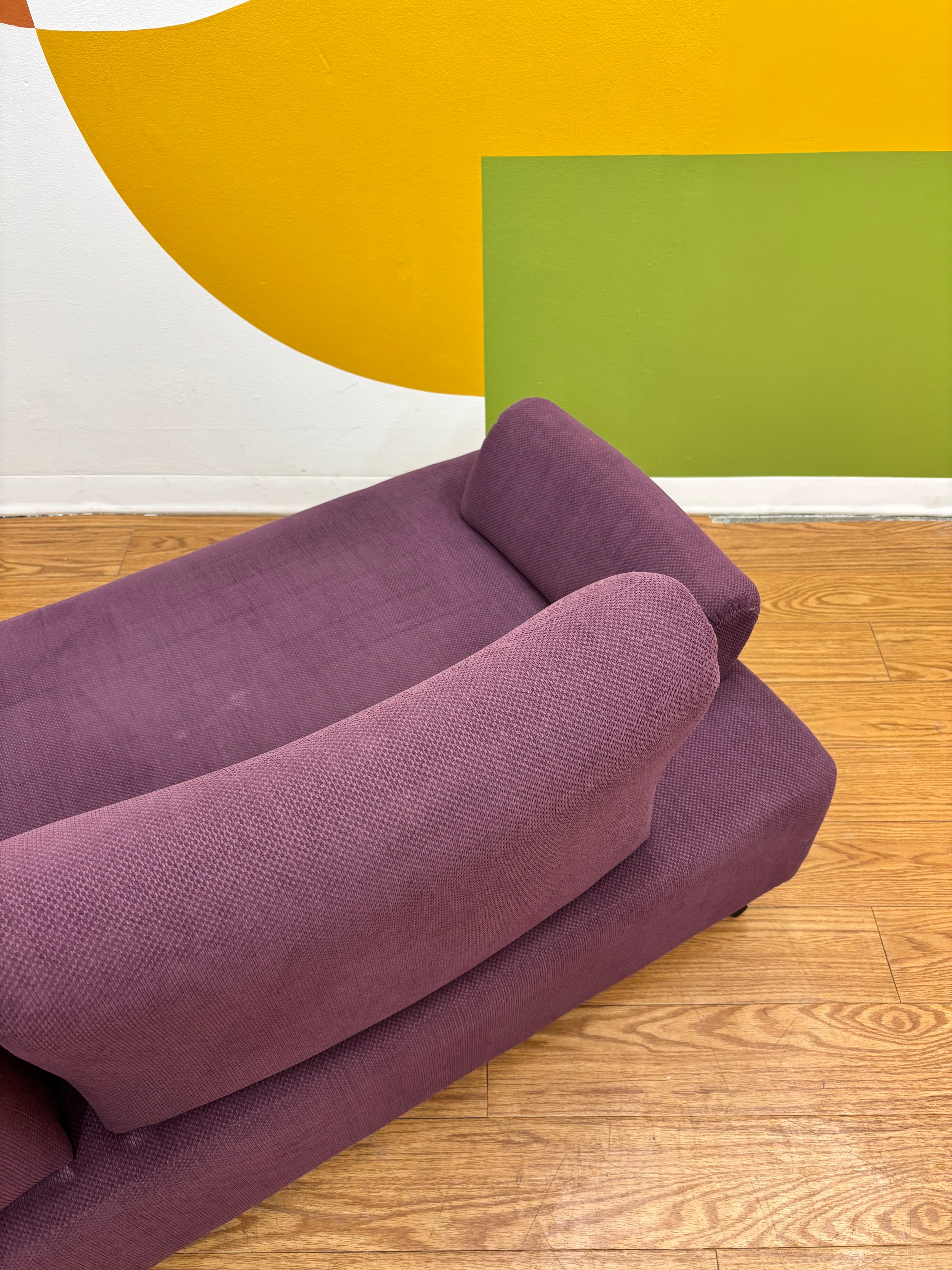 Purple Sofa with Matching Ottoman