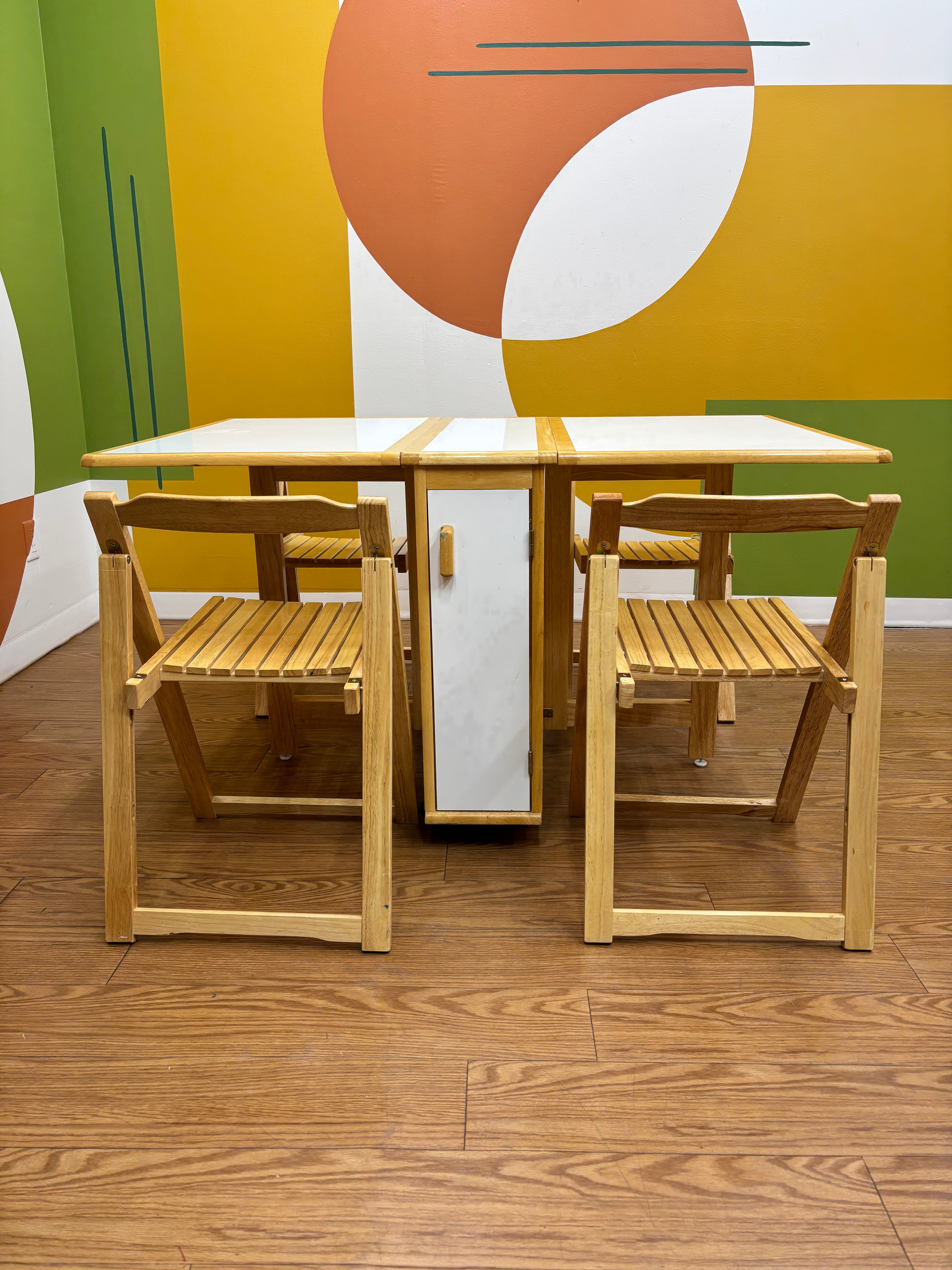 Drop Leaf Folding Dining Set
