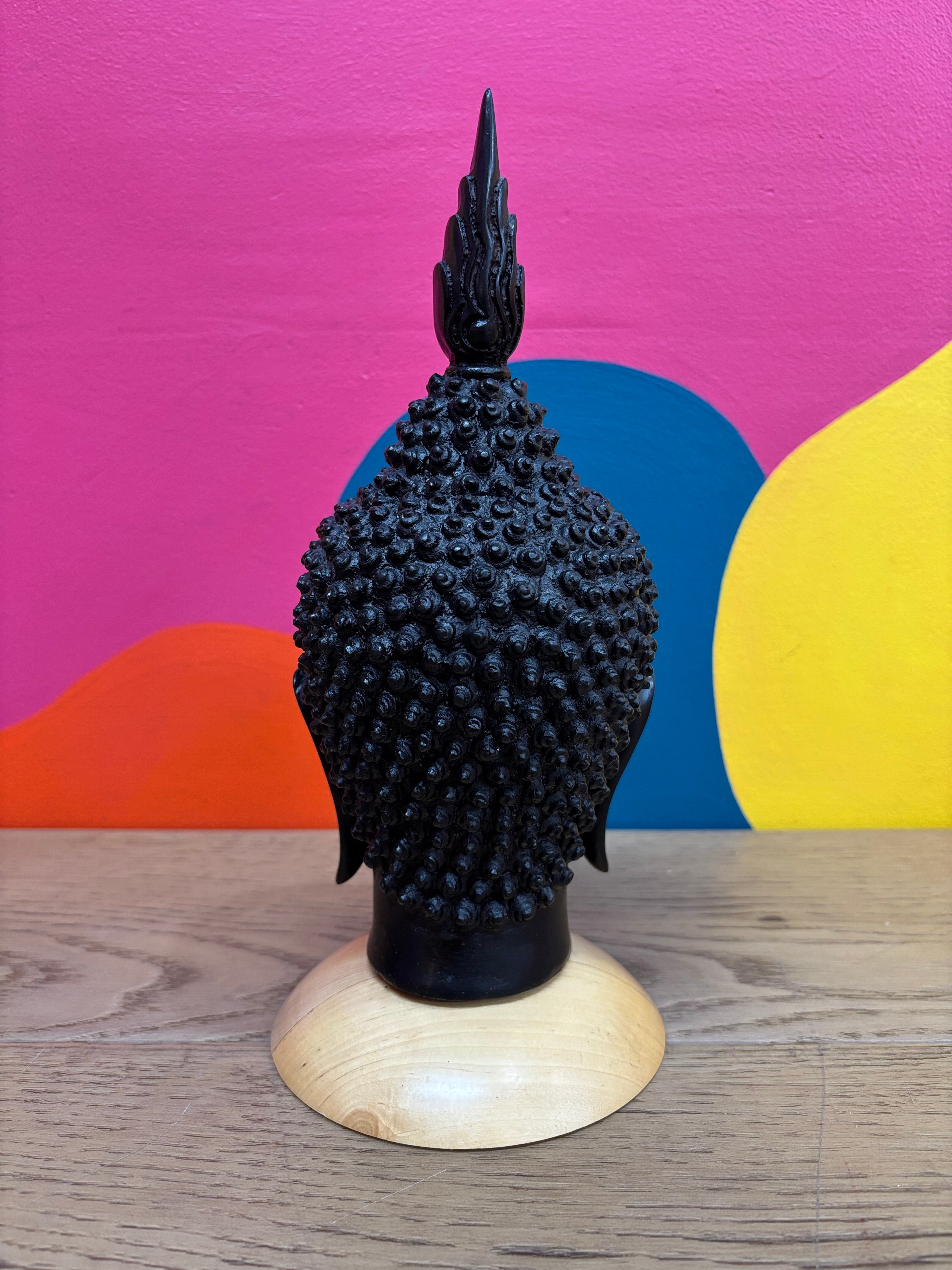 Buddha Head Statue - Black