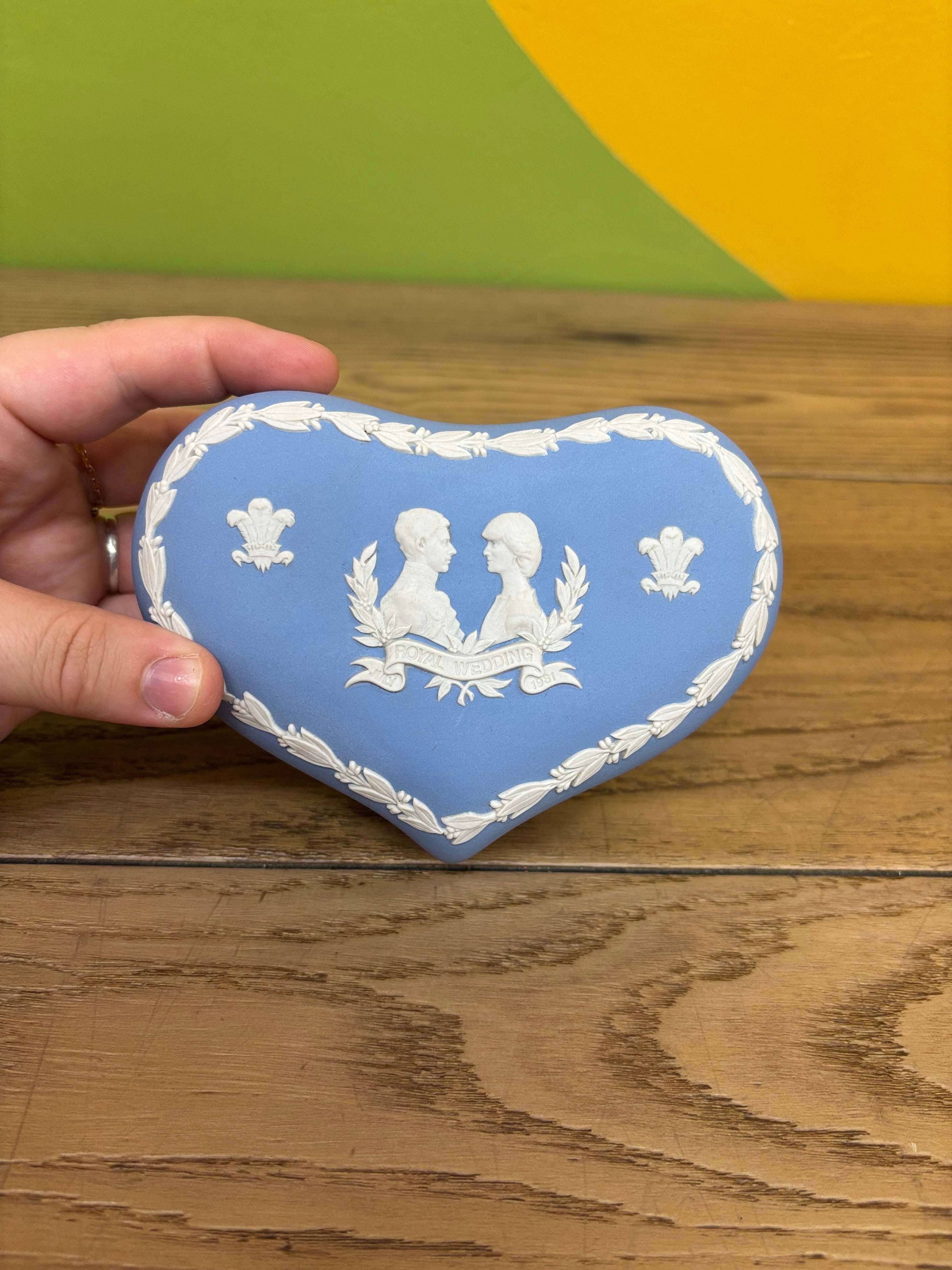 Royal Wedding Wedgwood Heart Shaped Trinket Box