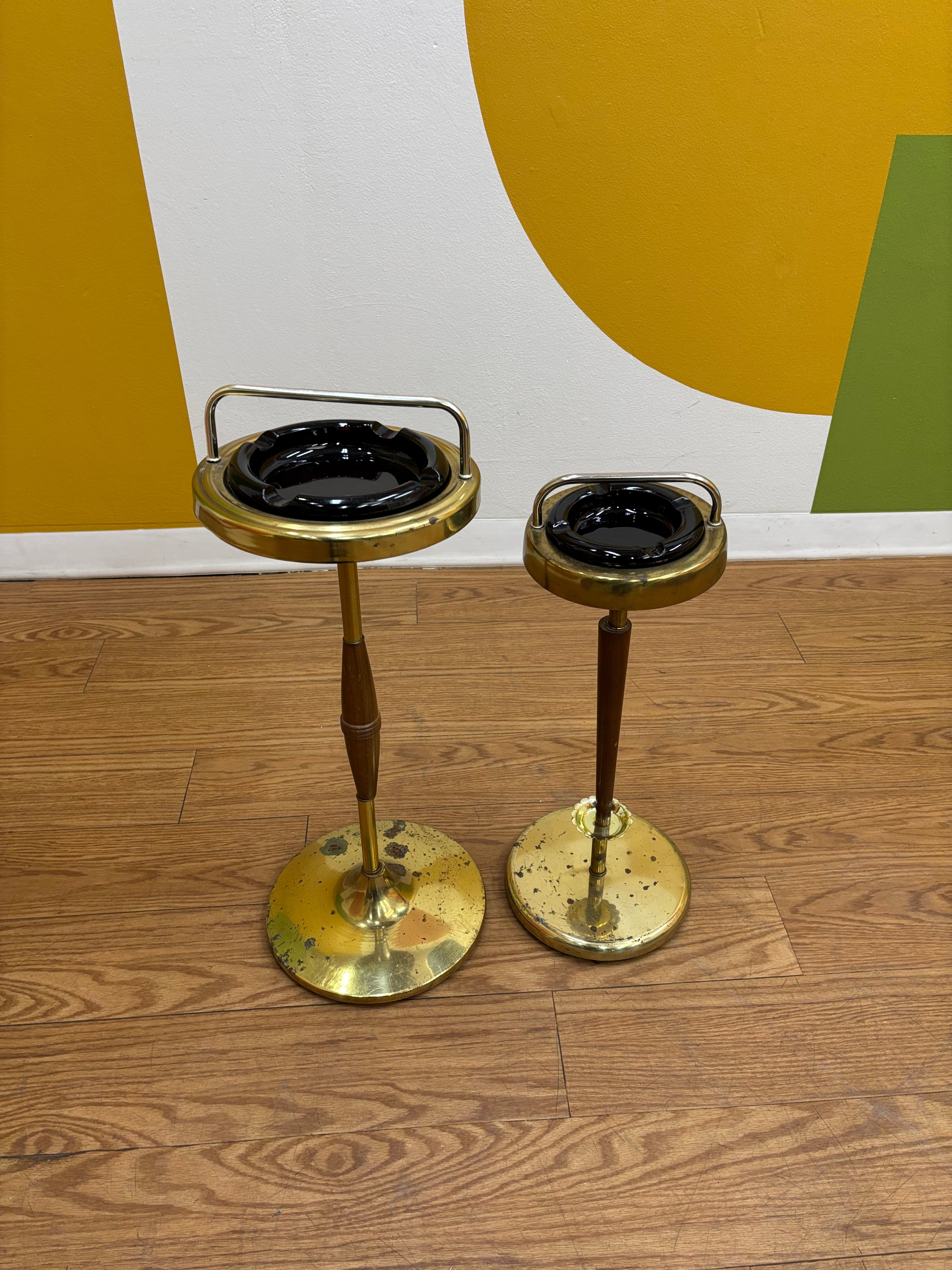 (2) Standing Ashtrays