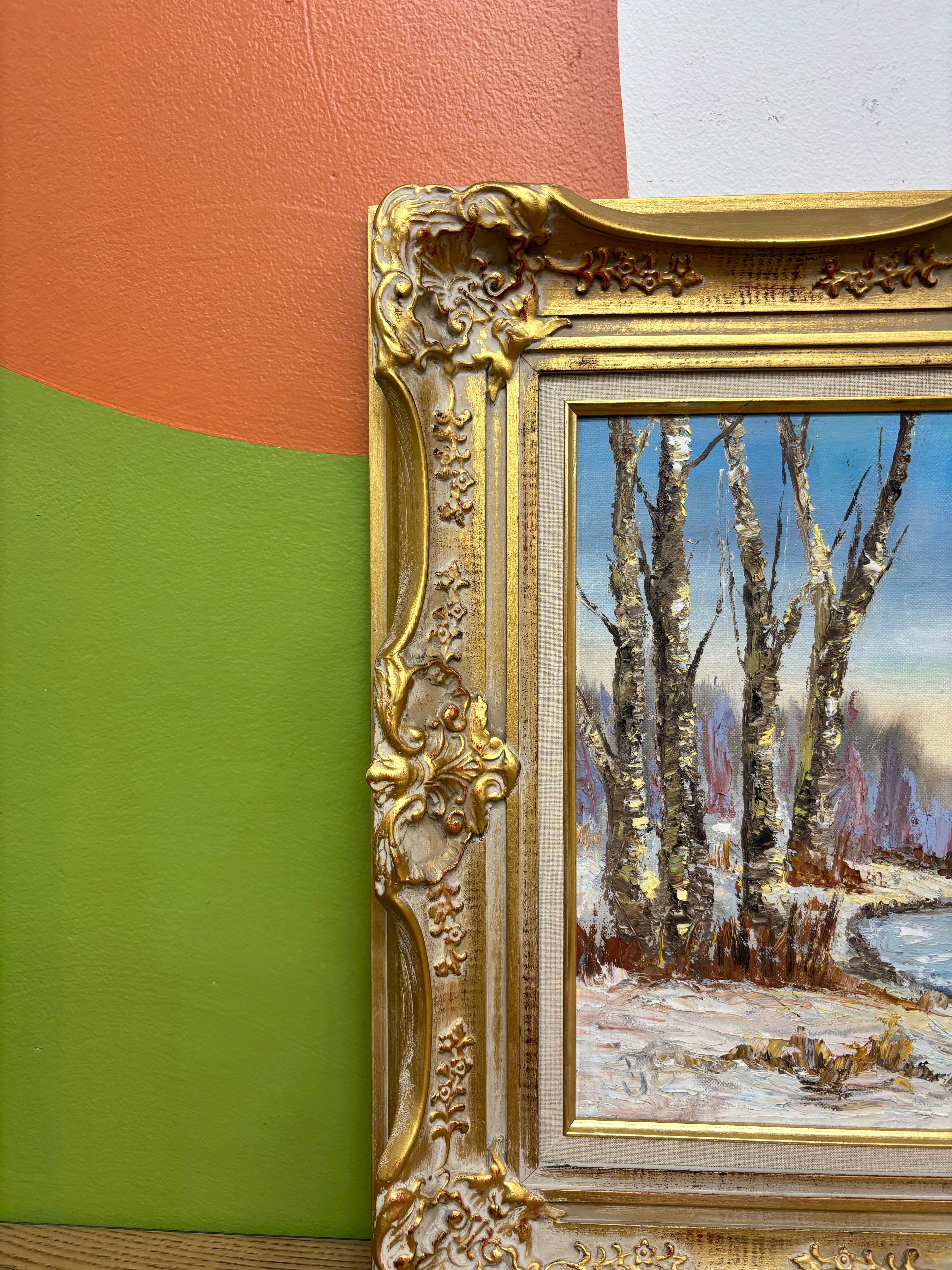 Framed Winter Painting