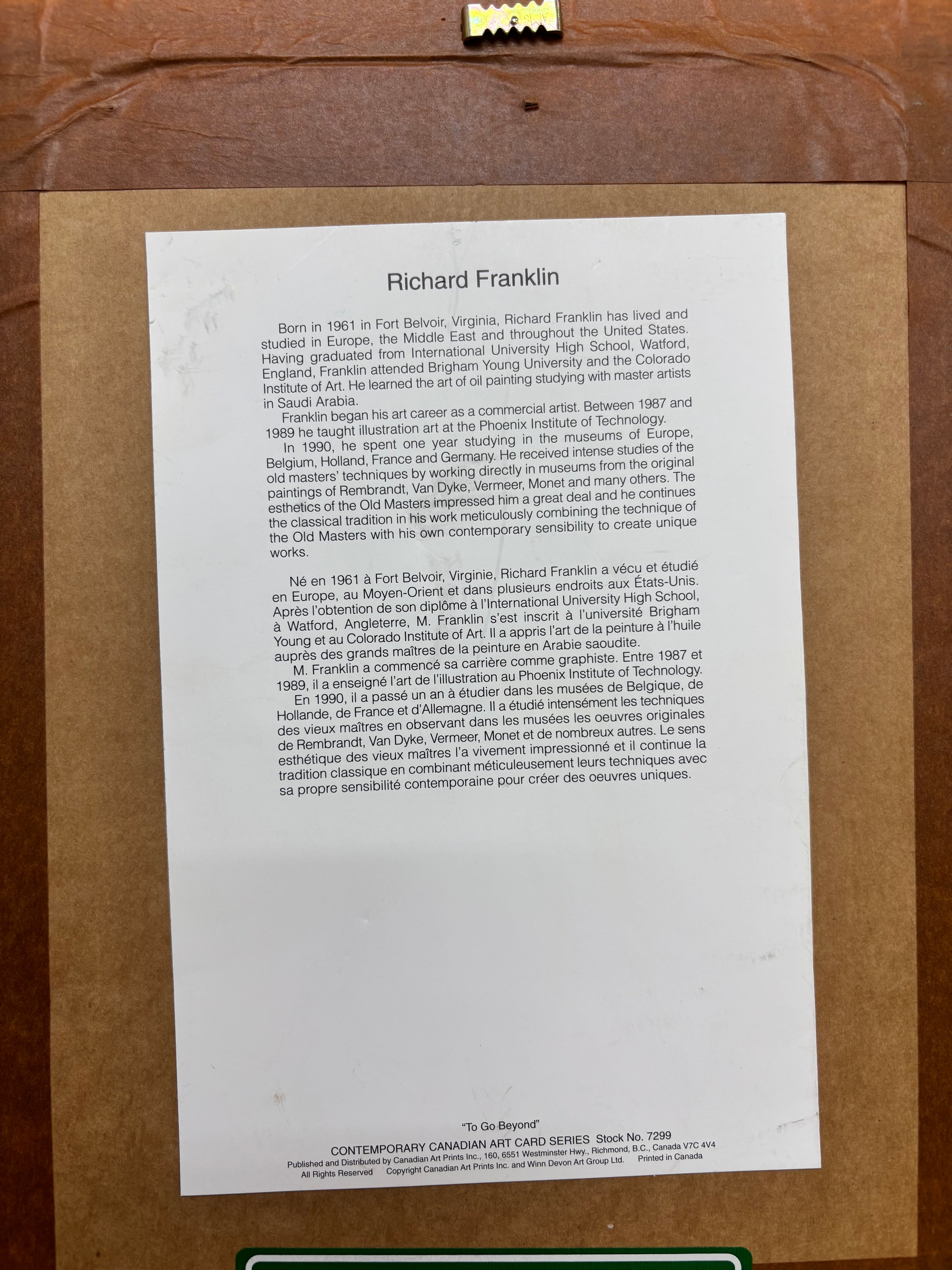 Framed "To Go Beyond" Print