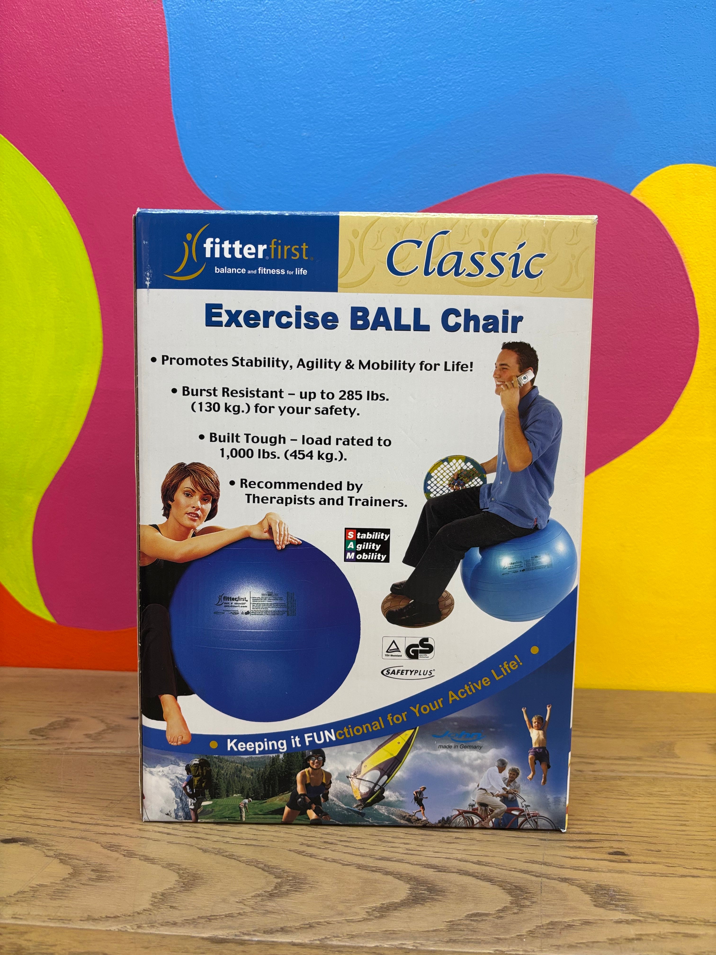 Fitterfirst Classic Blue Exercise Ball Chair