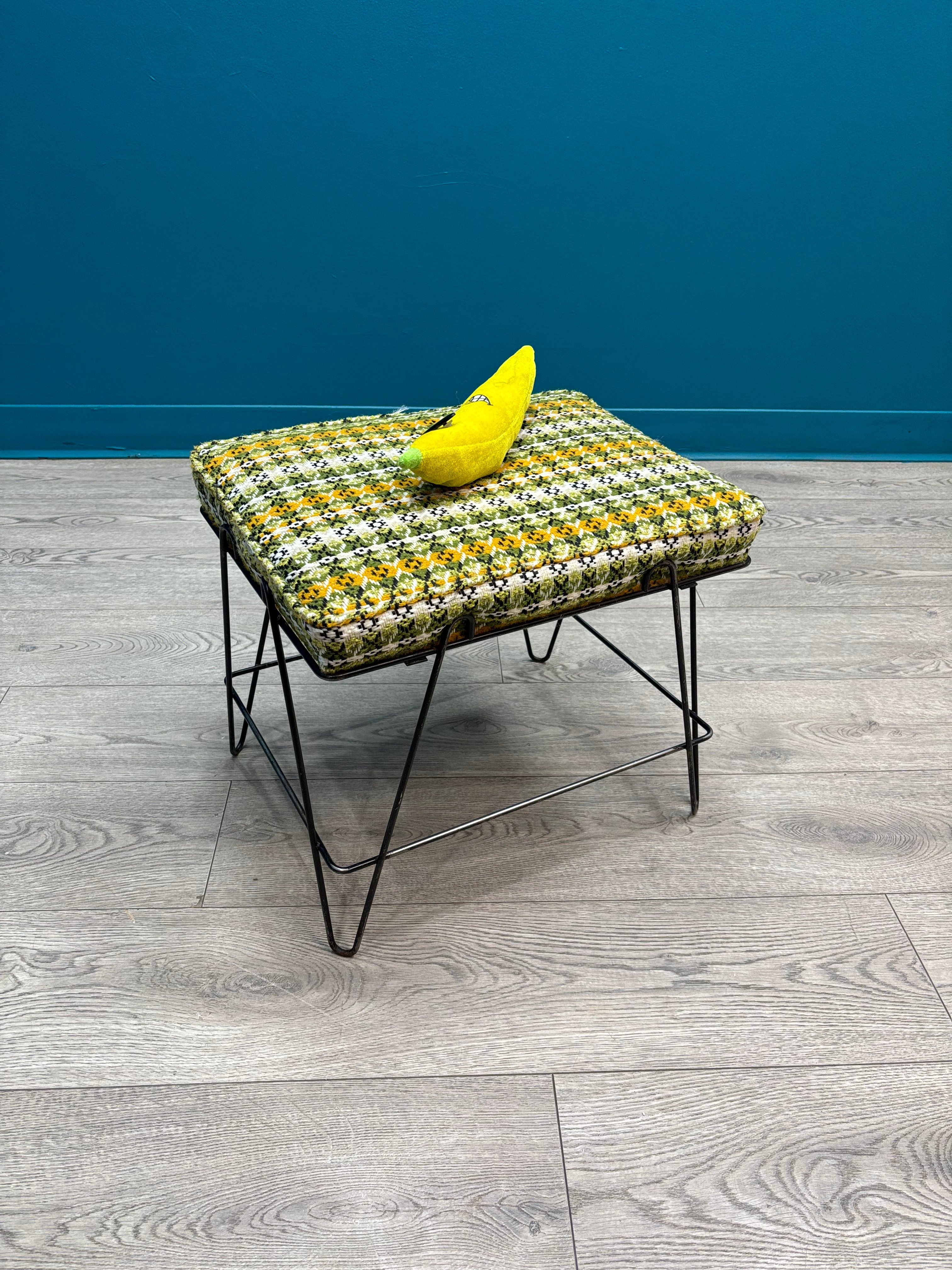 Plaid Ottoman