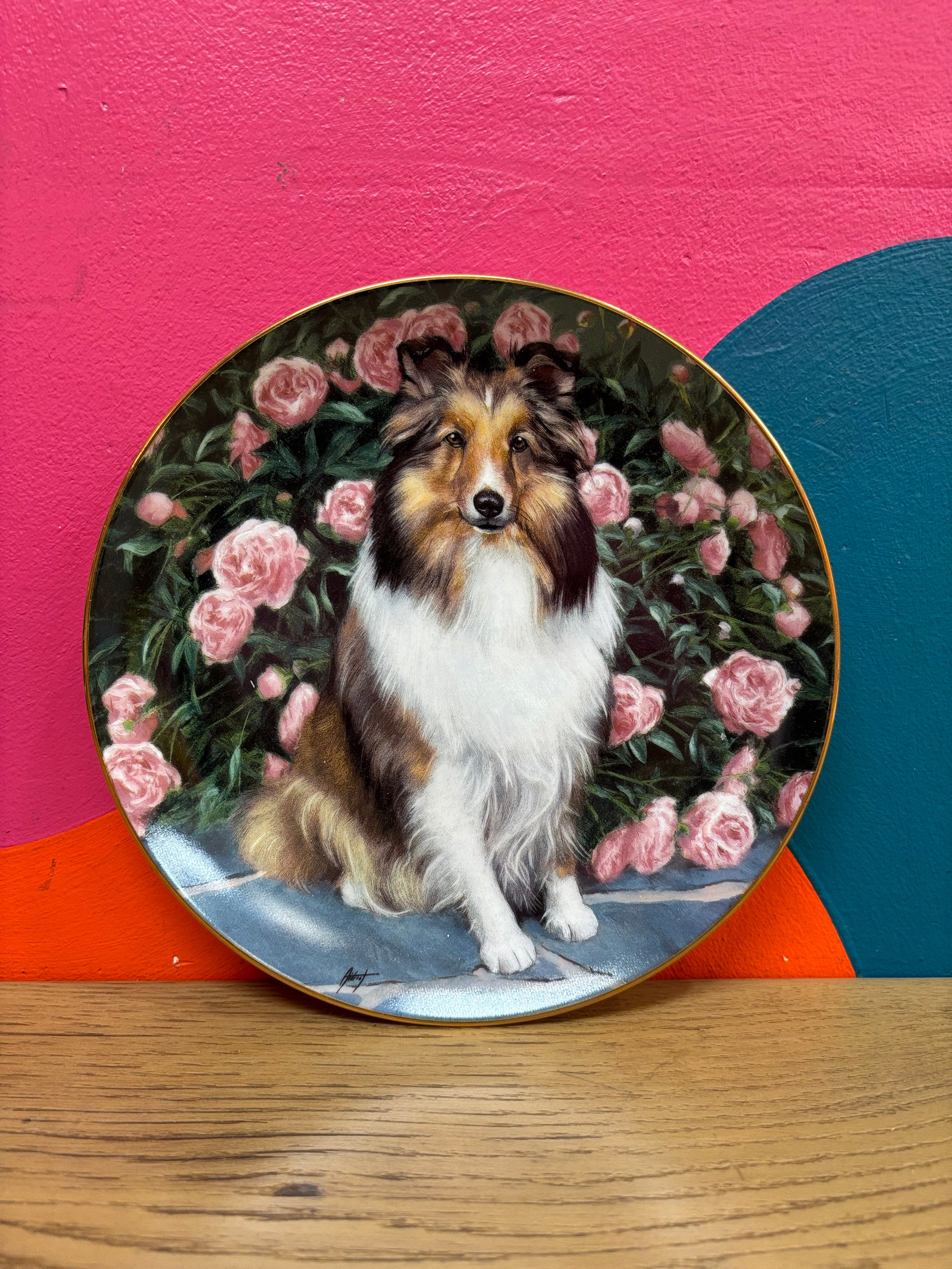 Danbury Mint Decorative Plate - Floral Portrait