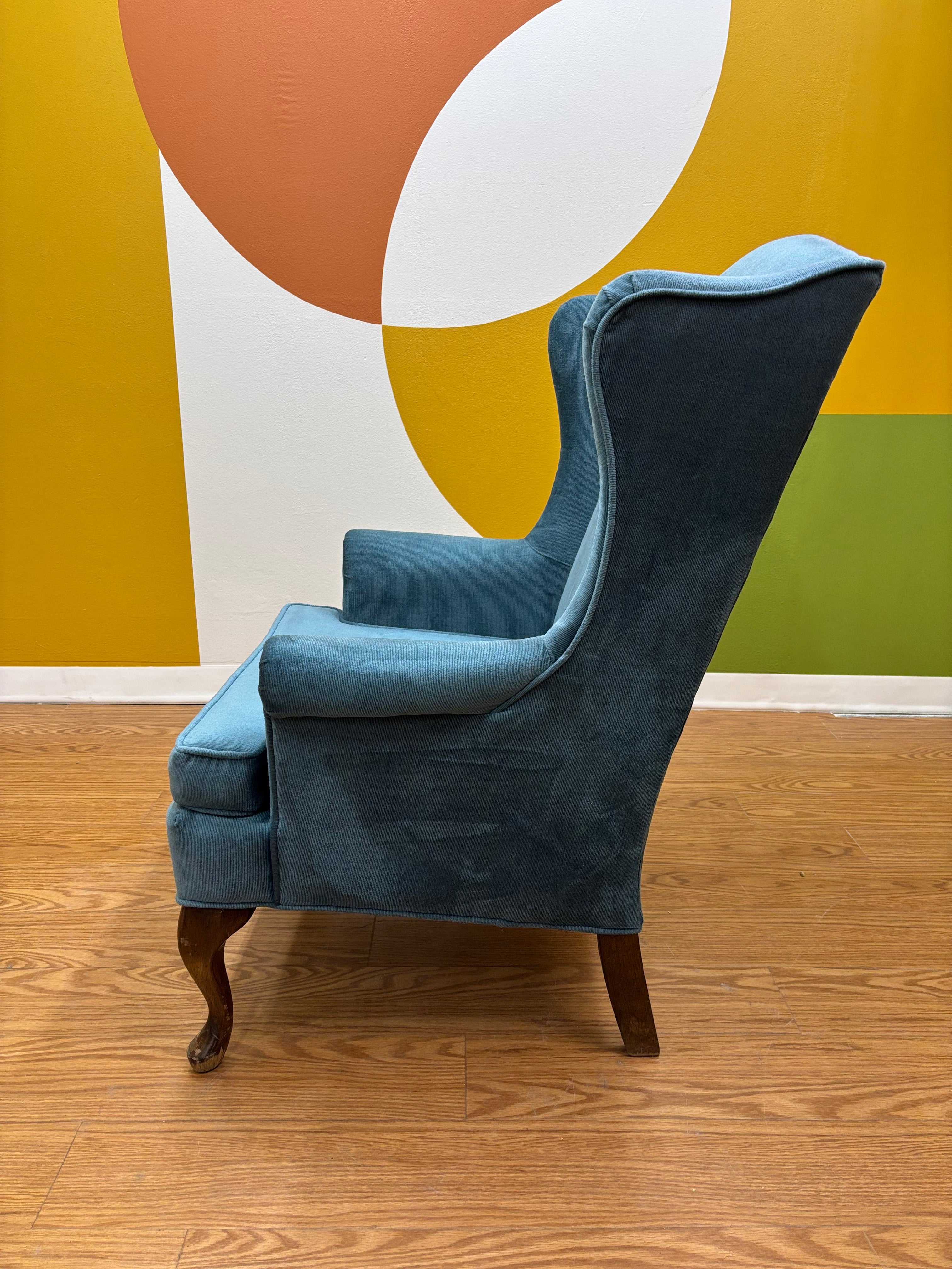 Blue Wingback Chair