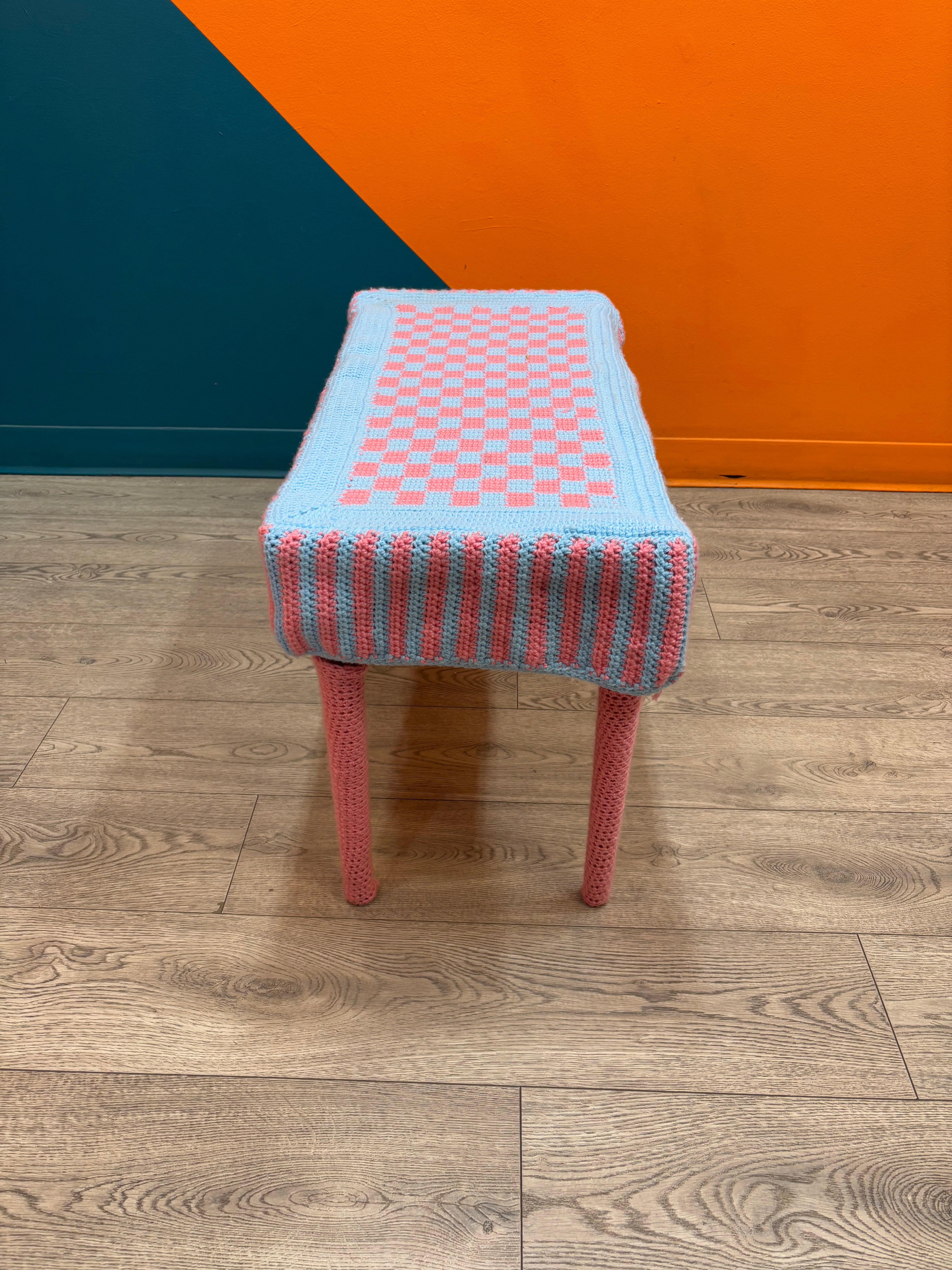 Storage Bench With Crochet Cover