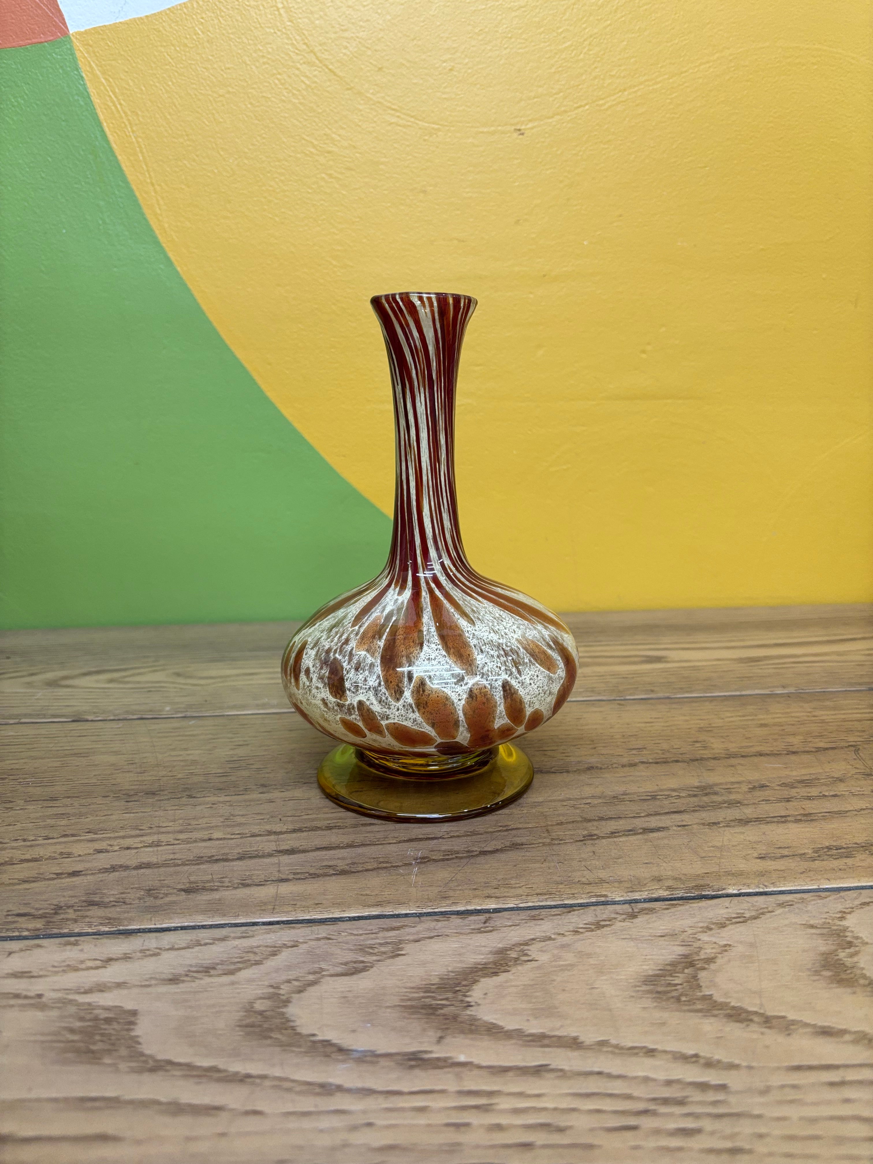 Small Brown Glass Vase