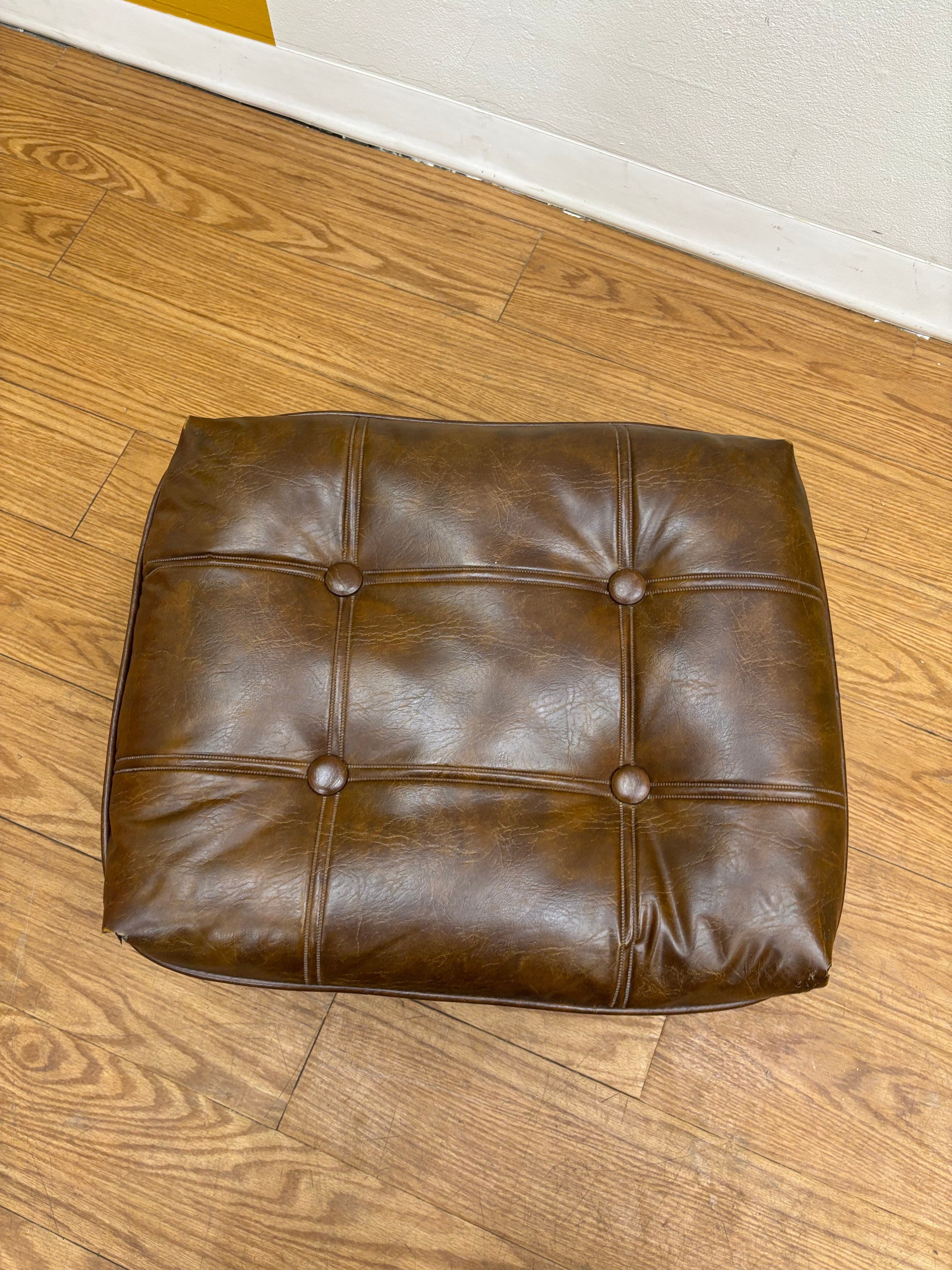 Brown Tufted Ottoman