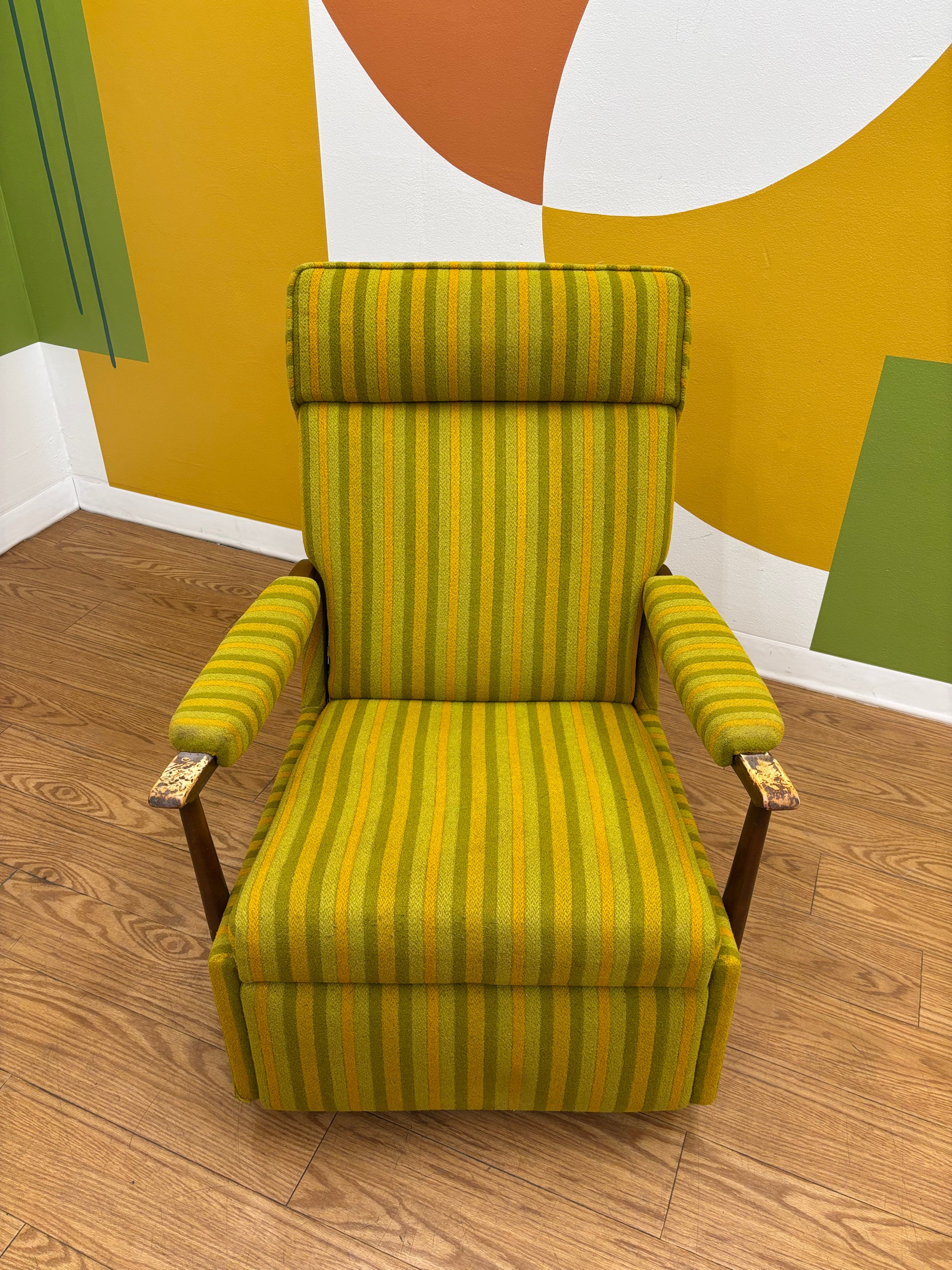 Striped Reclining Armchair