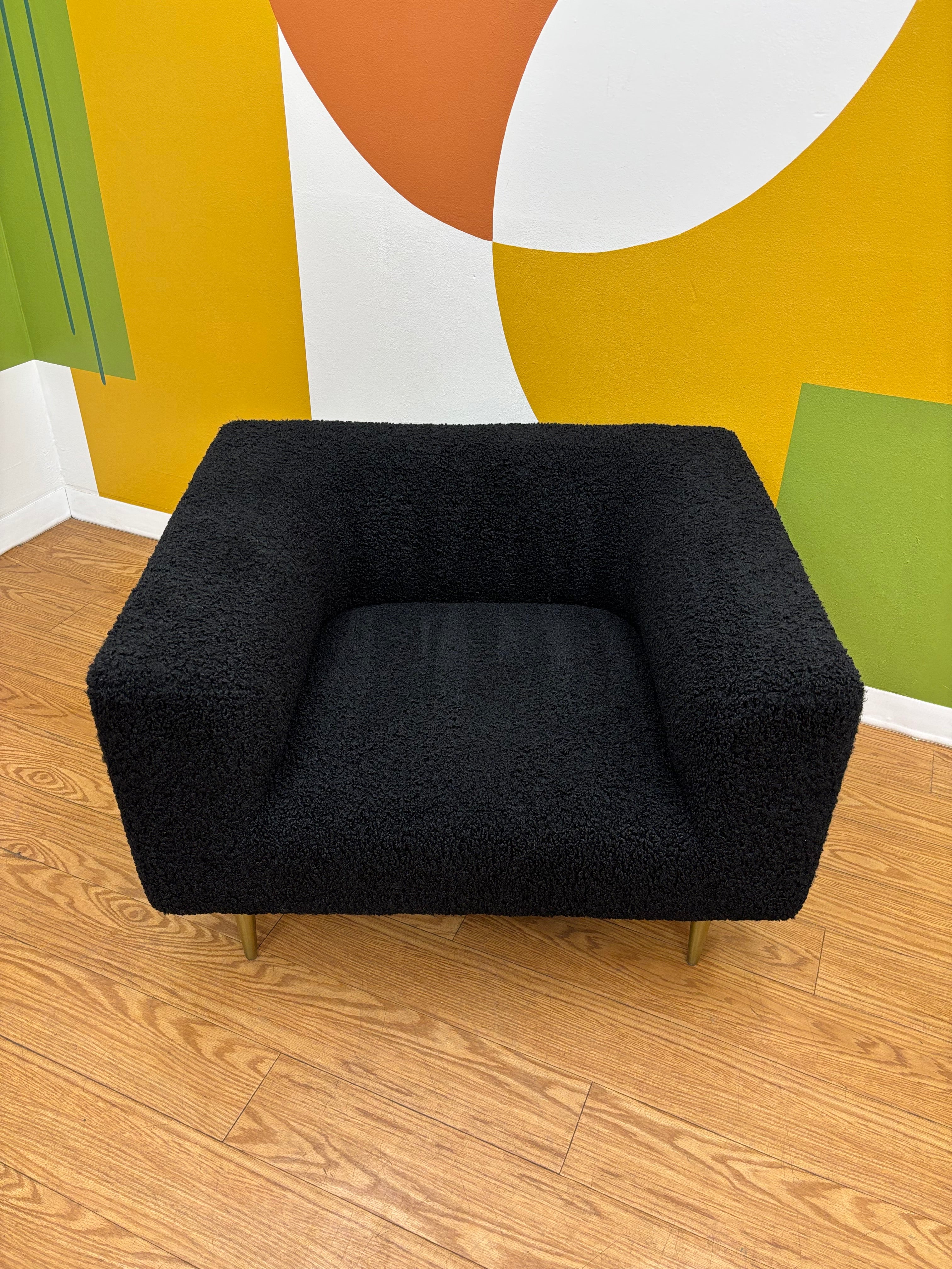 Oversized Square Sherpa Armchair (2 available)