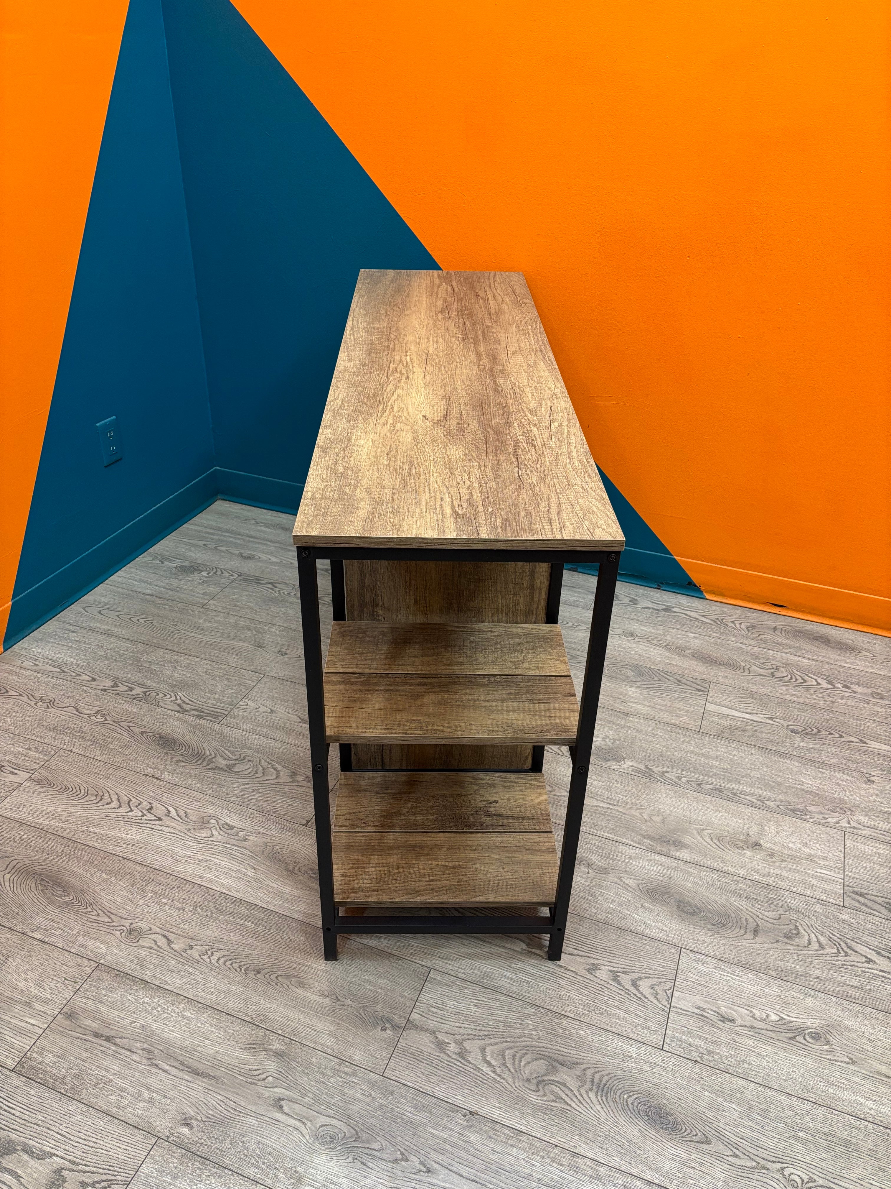 Brown & Black TV Stand