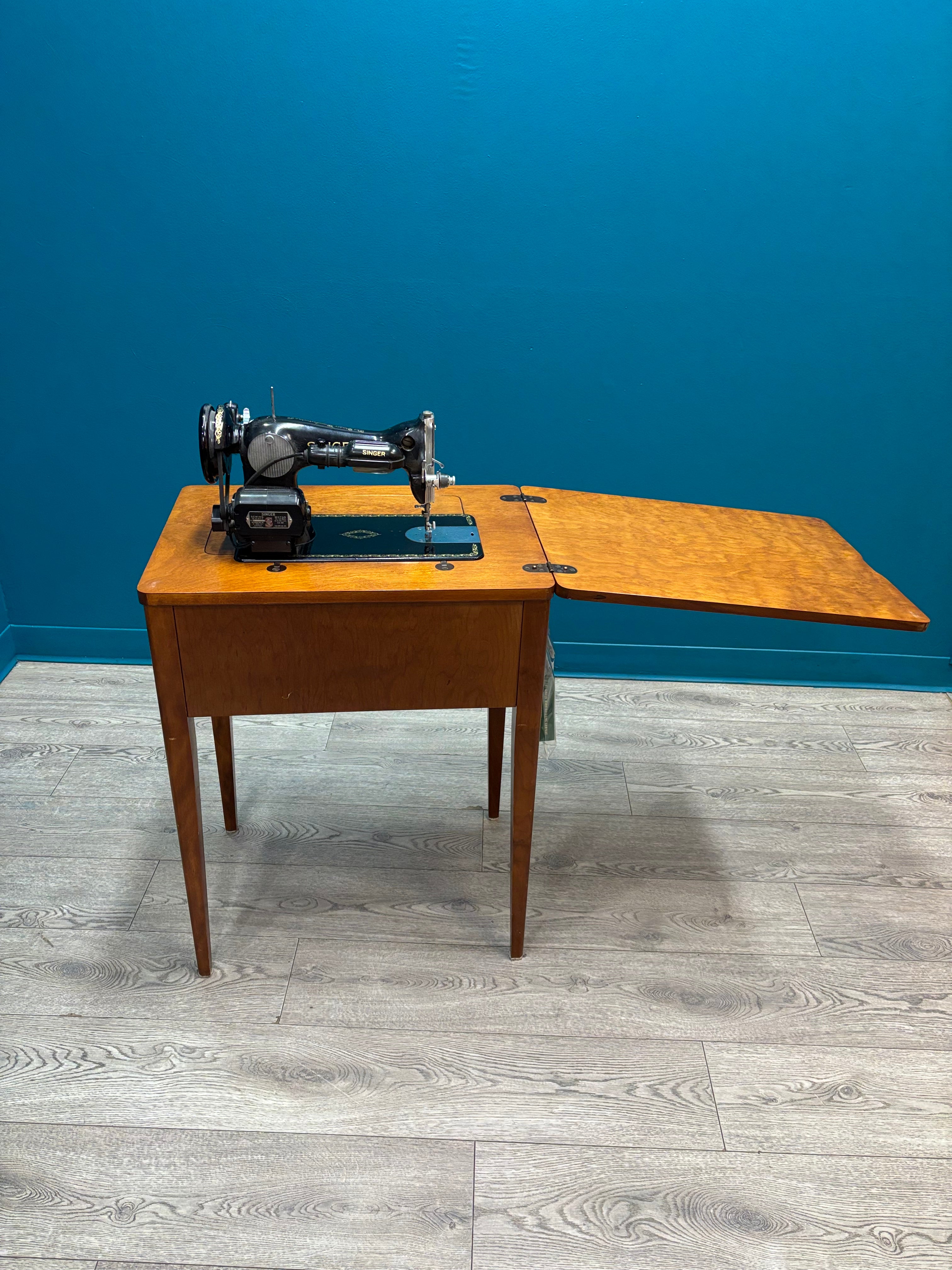 Singer Sewing Machine & Cabinet